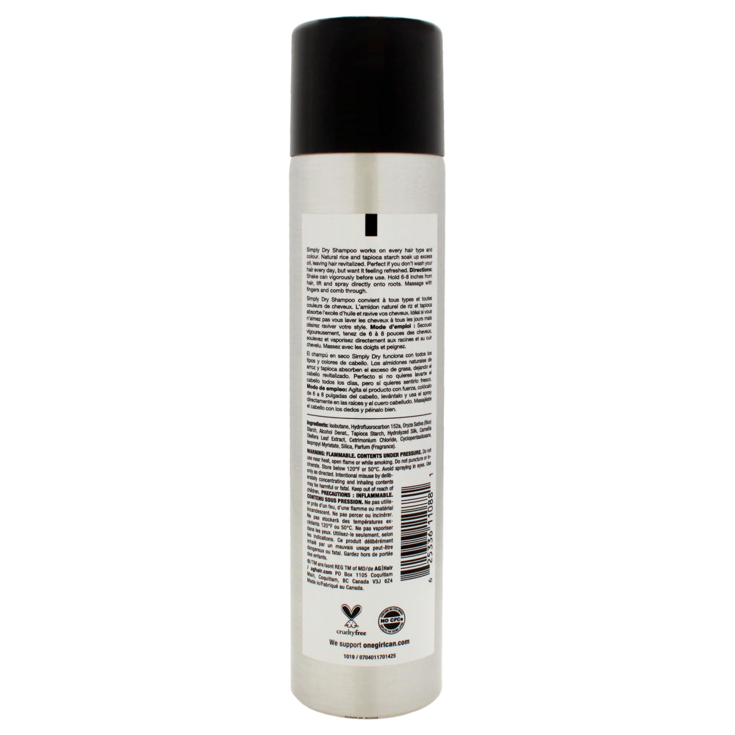 Shampooing Simply Dry d'AG Hair Cosmetics pour unisexe - shampooing sec 4,2&nbsp;oz