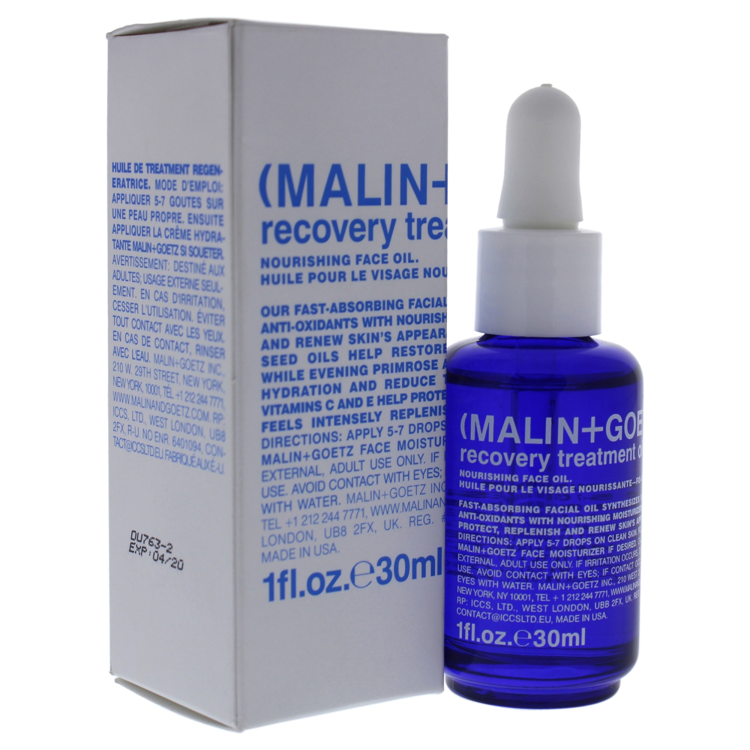 Recovery Treatment Oil by Malin + Goetz for Women - 1 oz Oil