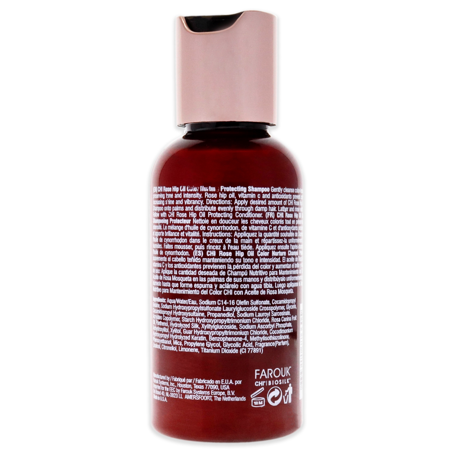 Rose Hip Oil Color Nurture Protecting Shampoo by CHI for Unisex - 2 oz Shampoo