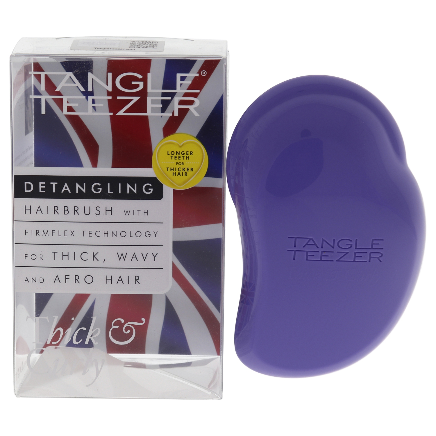 Thick and Curly Detangling Hairbrush - Lilac Fondant by Tangle Teezer for Unisex - 1 Pc Hair Brush