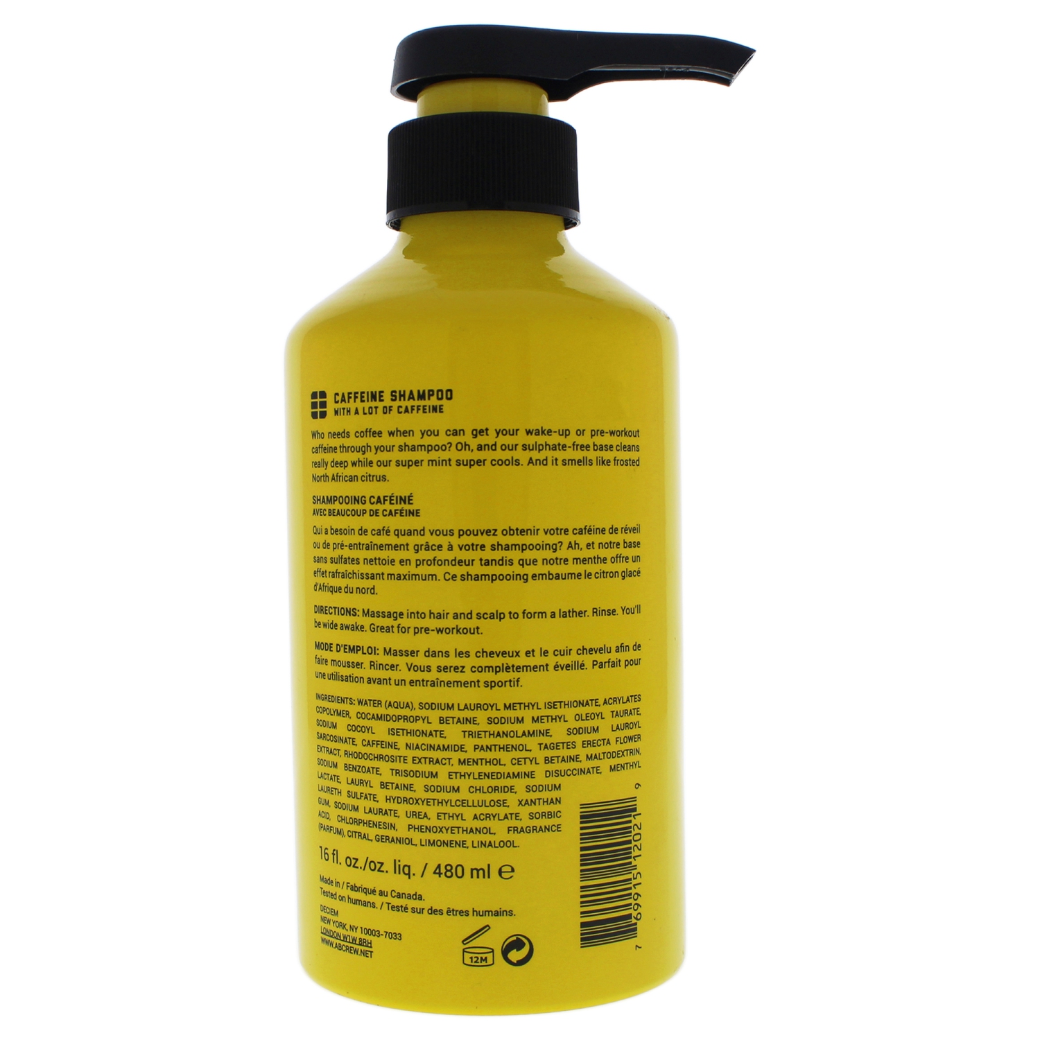 AB Crew Caffeine Shampoo by AB Crew for Men - 16 oz Shampoo