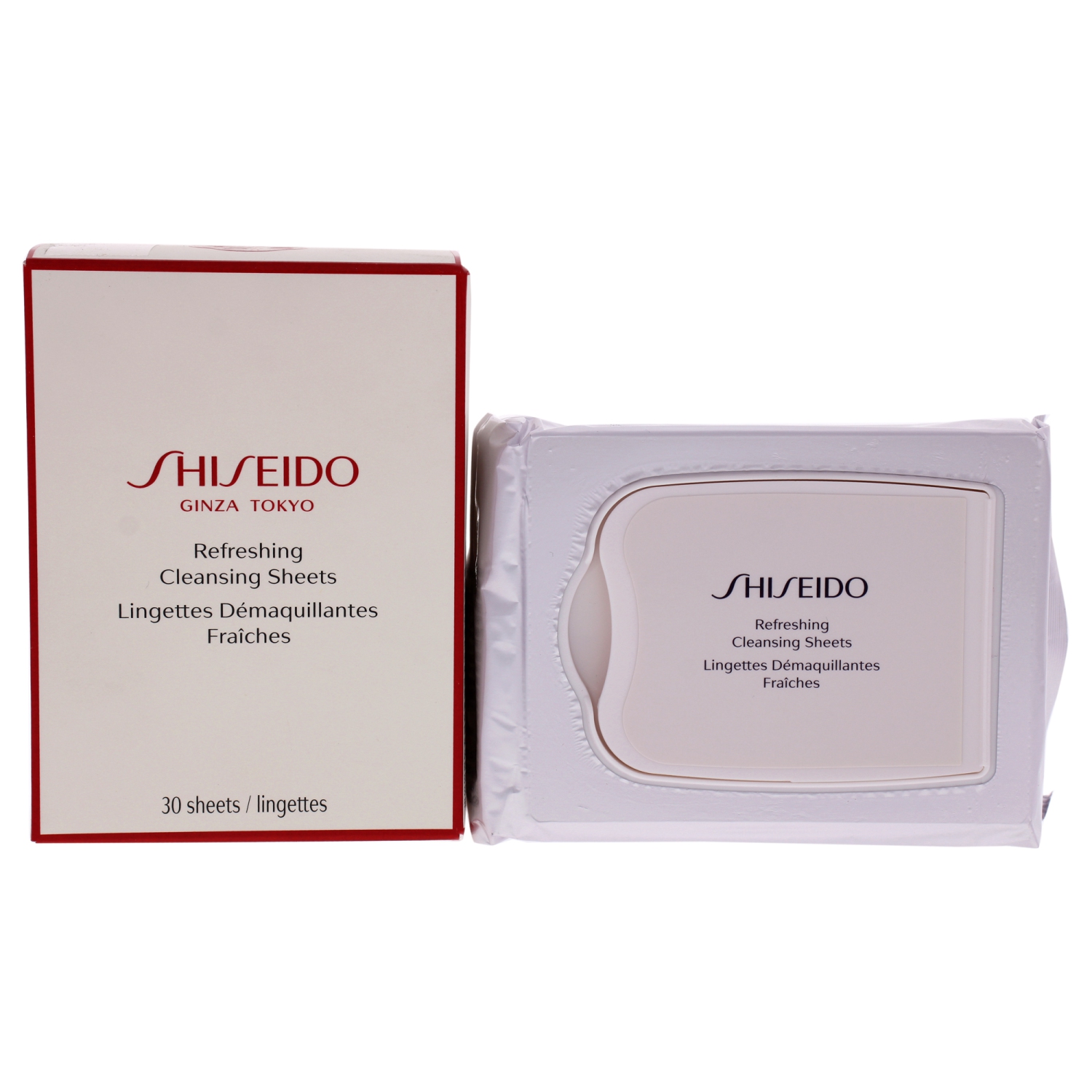 Refreshing Cleansing Sheet by Shiseido for Unisex - 30 Pc Wipes