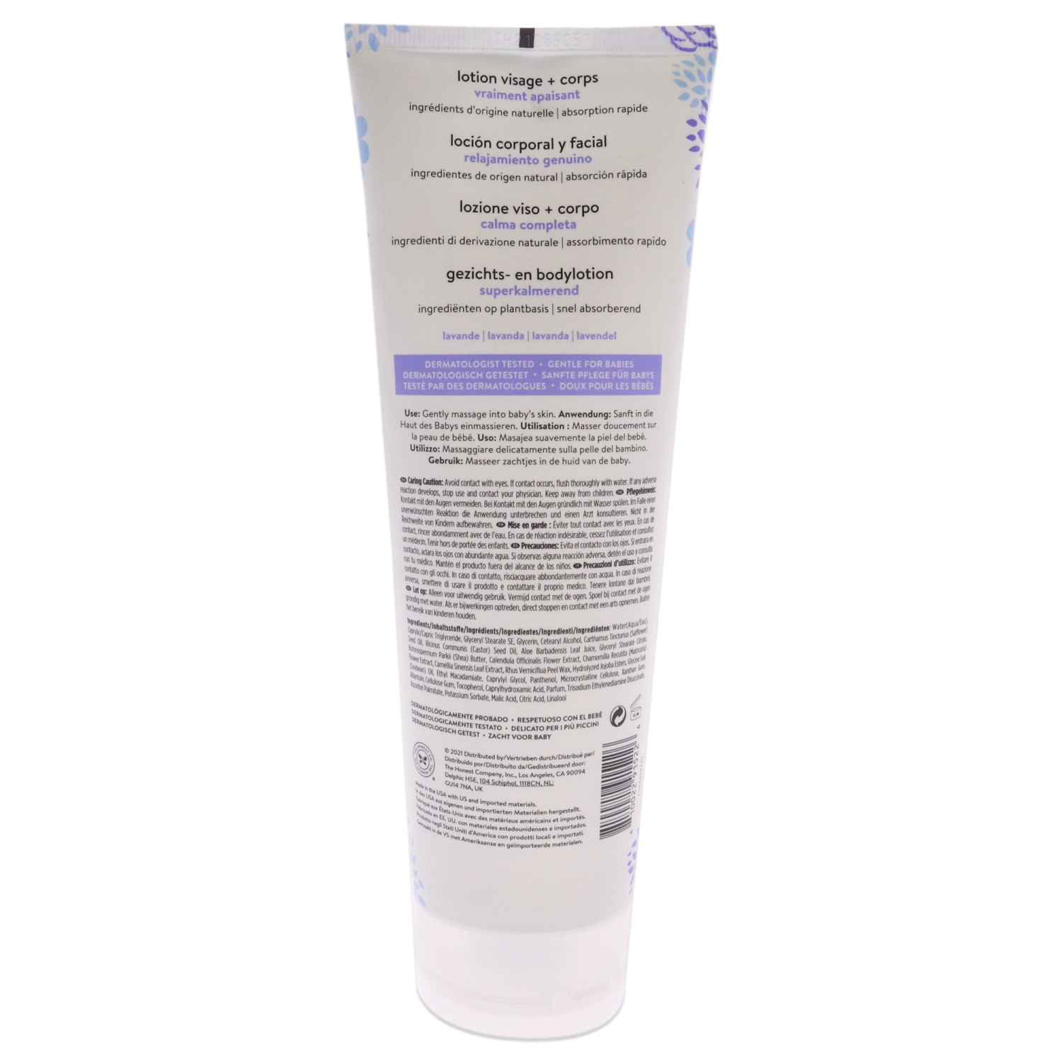 Face Plus Body Lotion Truly Calming - Lavender by Honest for Kids - 8.5 oz Body Lotion