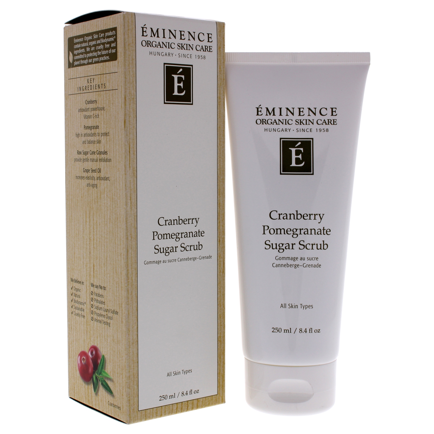 Cranberry Pomegranate Sugar Scrub by Eminence for Unisex - 8.4 oz Scrub