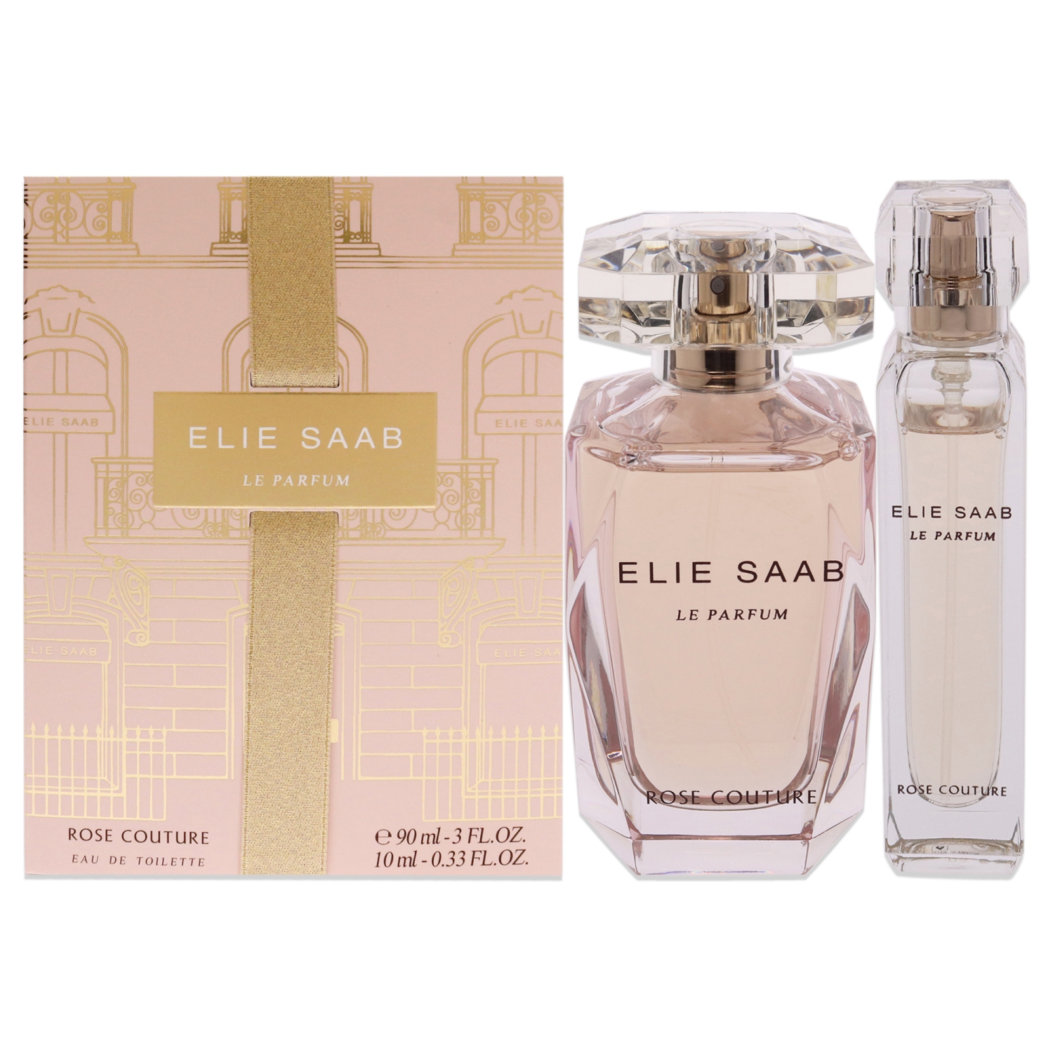 Elie Saab Le Parfum Rose Couture by Elie Saab for Women - 2 Pc Gift Set 3oz EDT Spray, 0.33oz EDT Spray