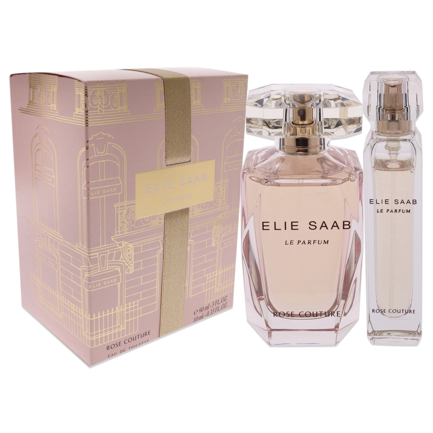 Elie Saab Le Parfum Rose Couture by Elie Saab for Women - 2 Pc Gift Set 3oz EDT Spray, 0.33oz EDT Spray