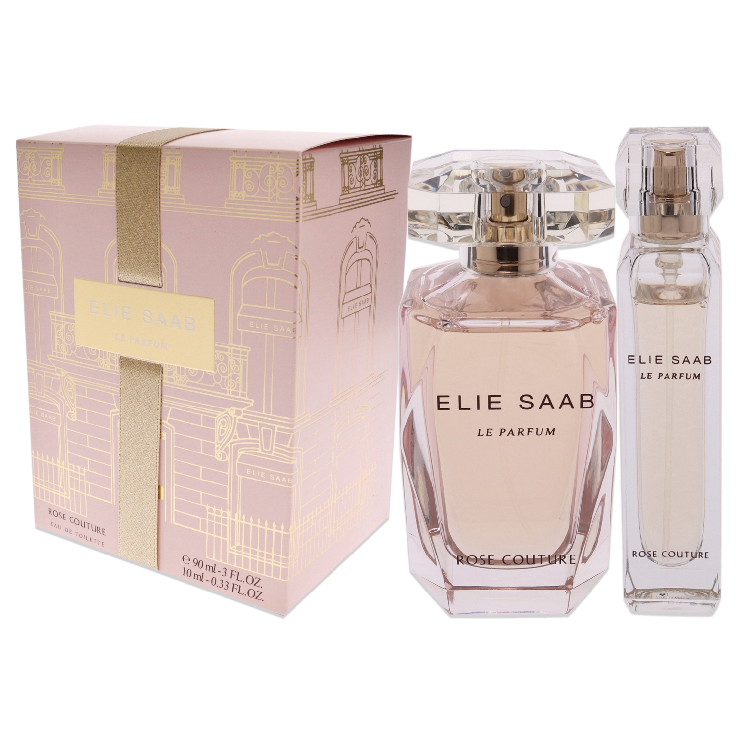 Elie Saab Le Parfum Rose Couture by Elie Saab for Women - 2 Pc Gift Set 3oz EDT Spray, 0.33oz EDT Spray