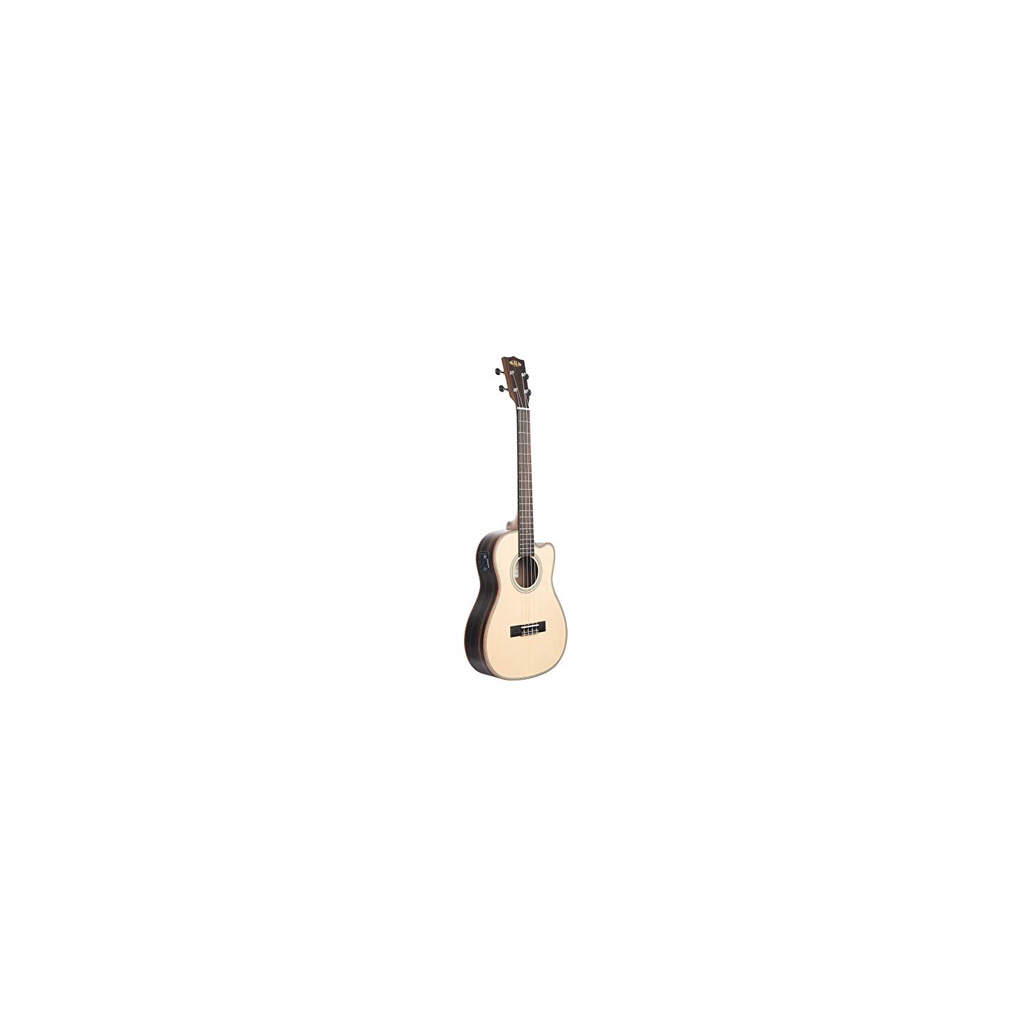 Kala Solid Spruce Top Striped Ebony - Baritone with Cutaway and EQ