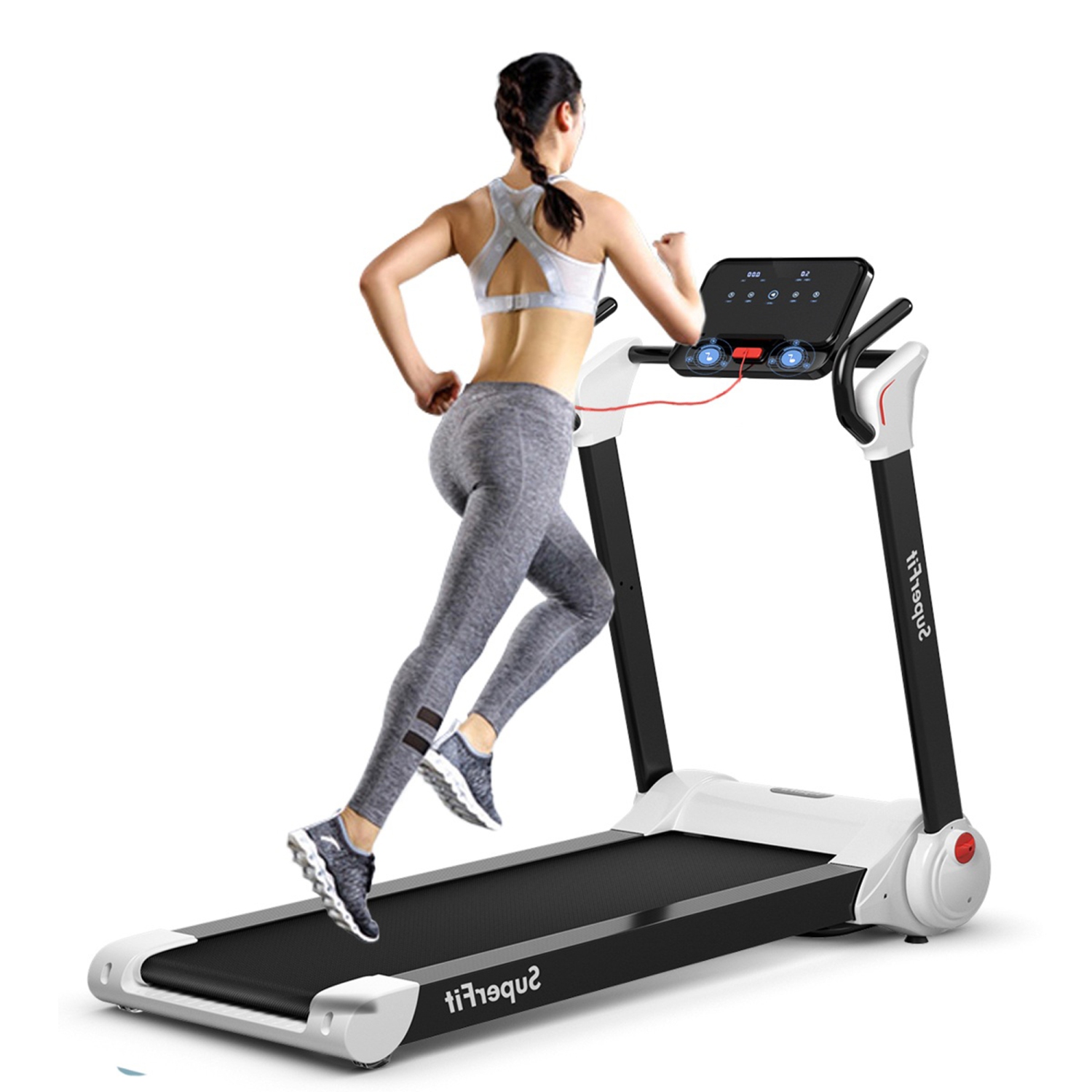 Tapis de course pliable 12,8km/h Gymax – Affichage LED