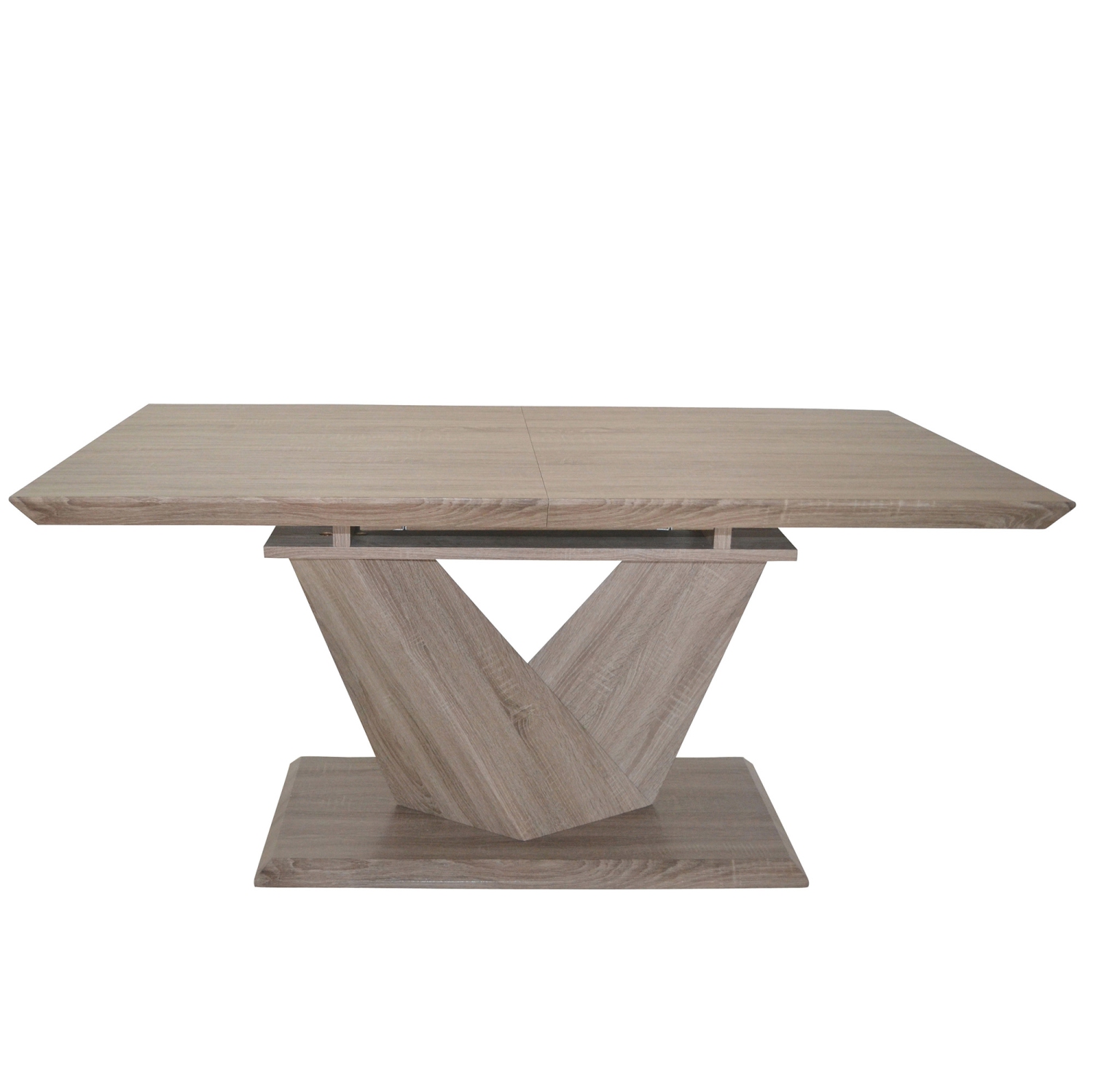 Viva Lifestyle Furiture 7PC DINING SET - OAK TABLE/BLACK & GREY CHAIR