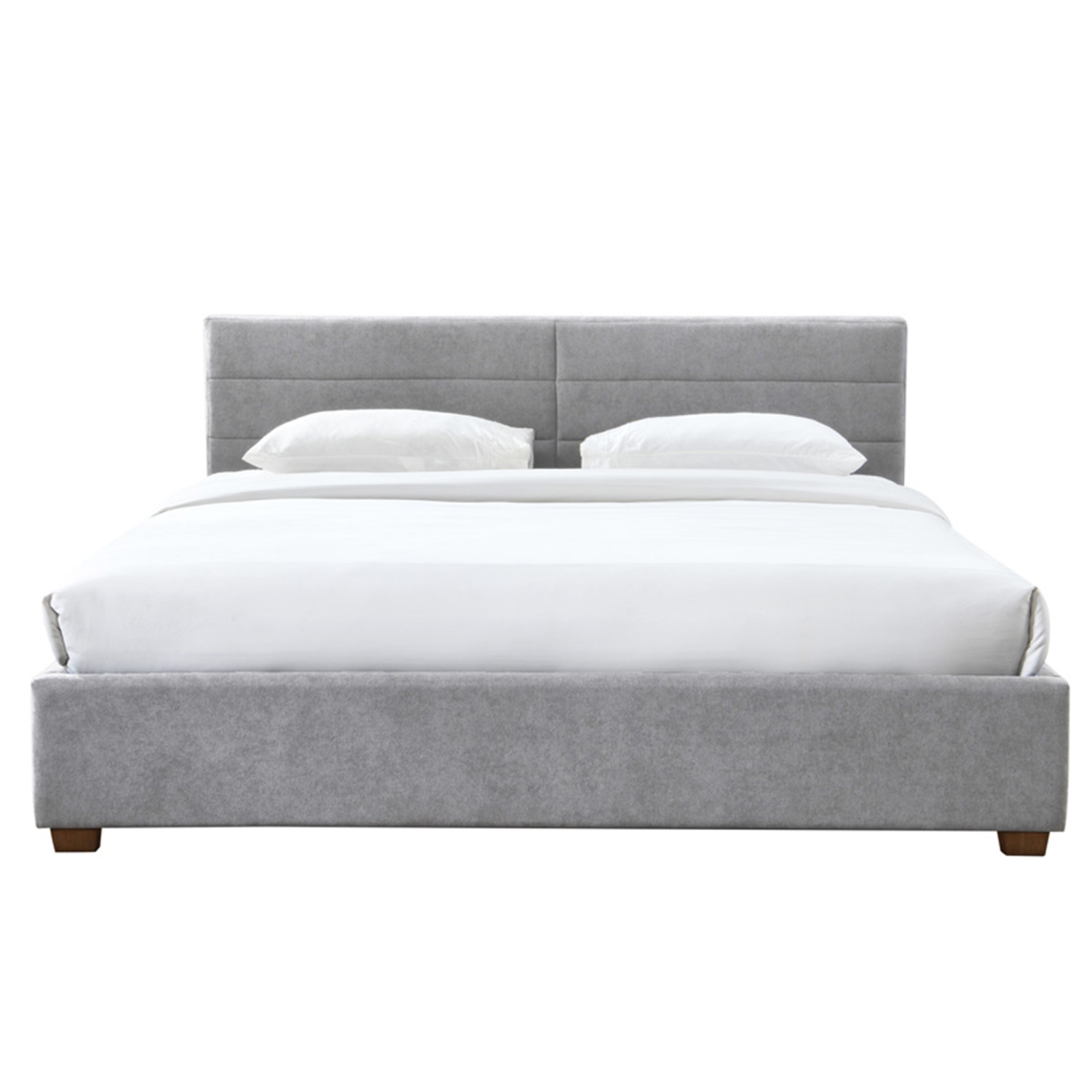 Viva Lifestyle Furiture 78" KING PLATFORM BED W/DRAWERS - LIGHT GREY