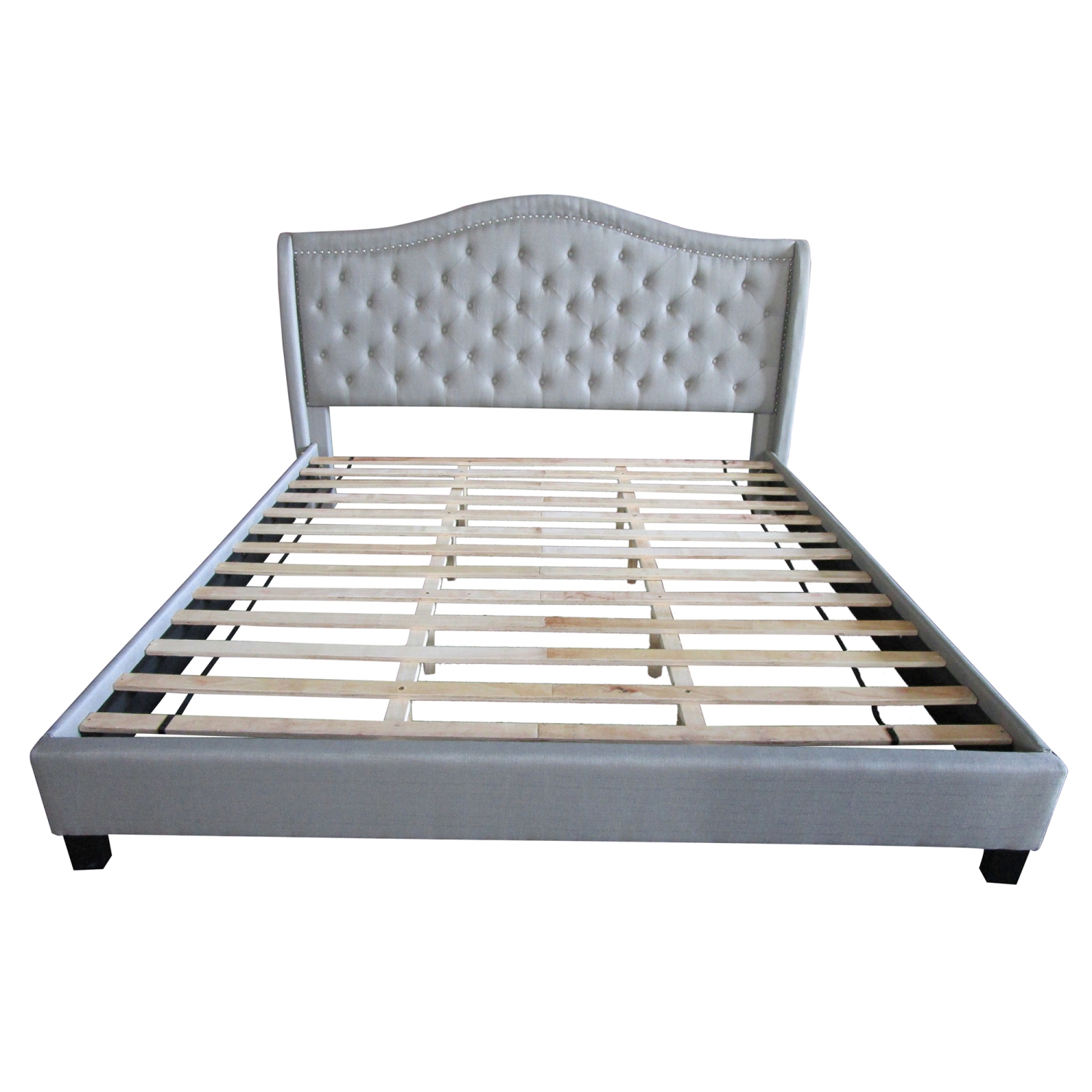Viva Lifestyle Furiture 78" KING PLATFORM BED - IVORY