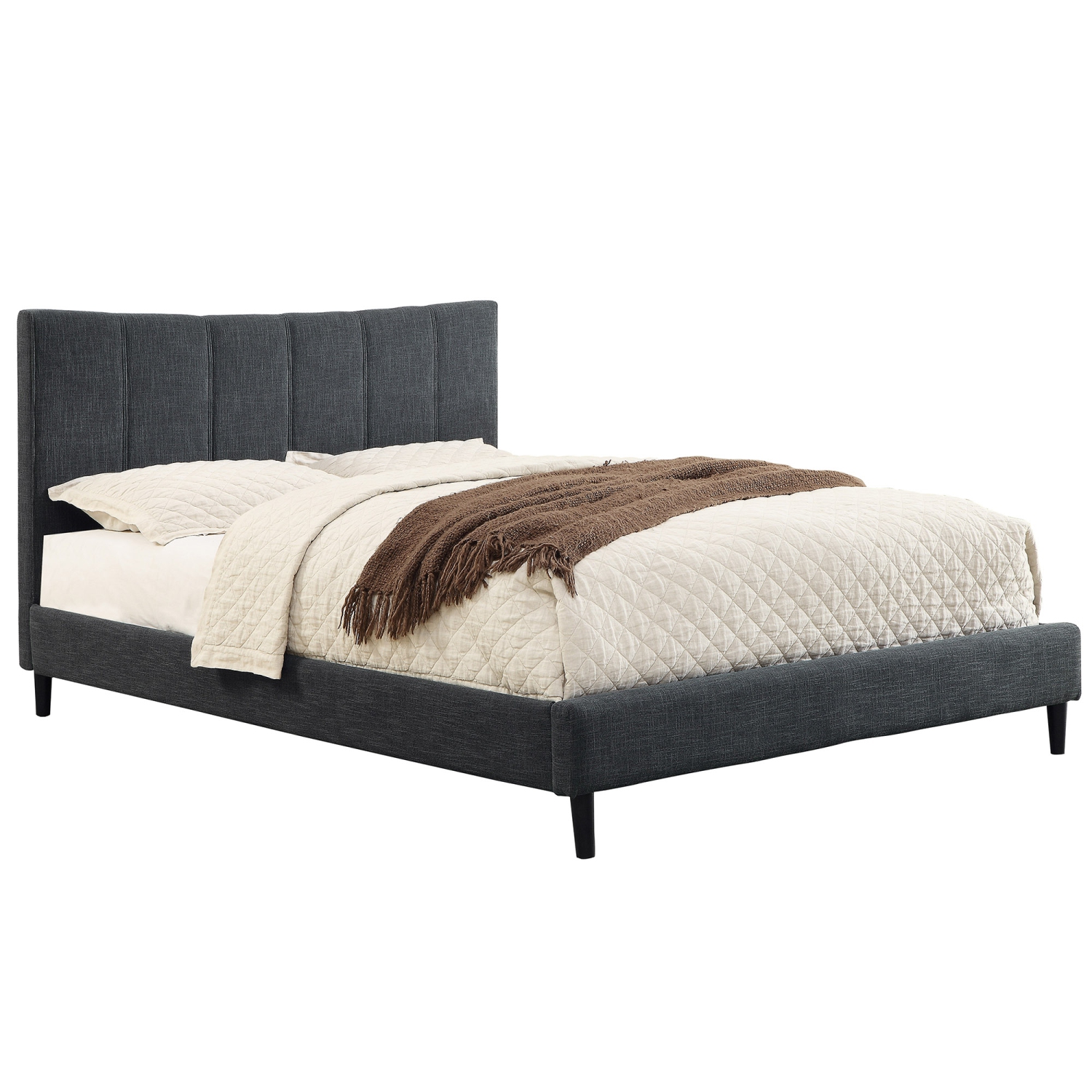 Viva Lifestyle Furiture 54" DOUBLE PLATFORM BED - GREY