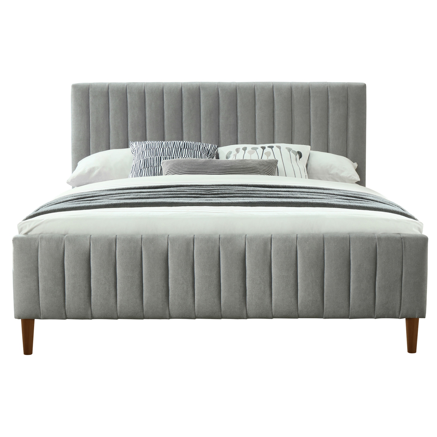 Viva Lifestyle Furiture 60" QUEEN PLATFORM BED - LIGHT GREY