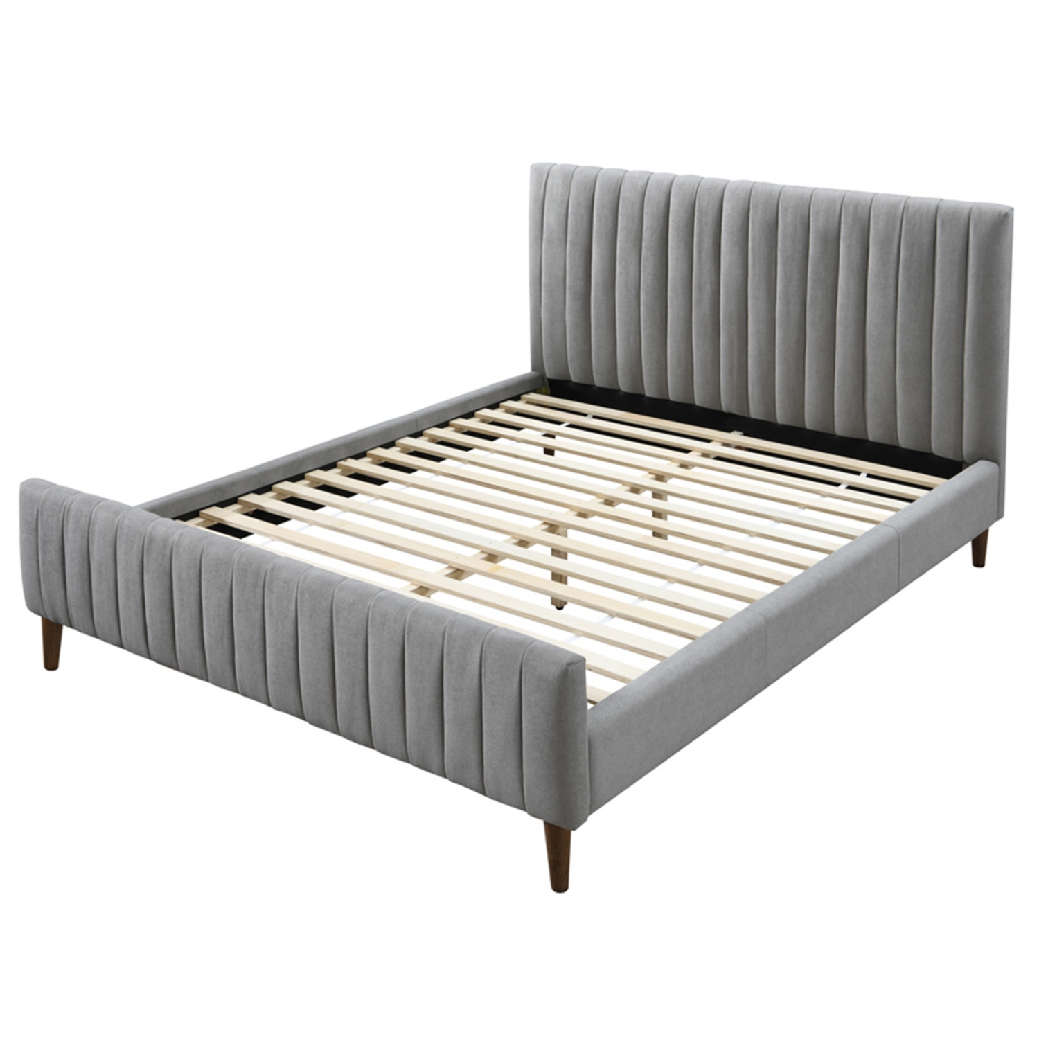 Viva Lifestyle Furiture 60" QUEEN PLATFORM BED - LIGHT GREY