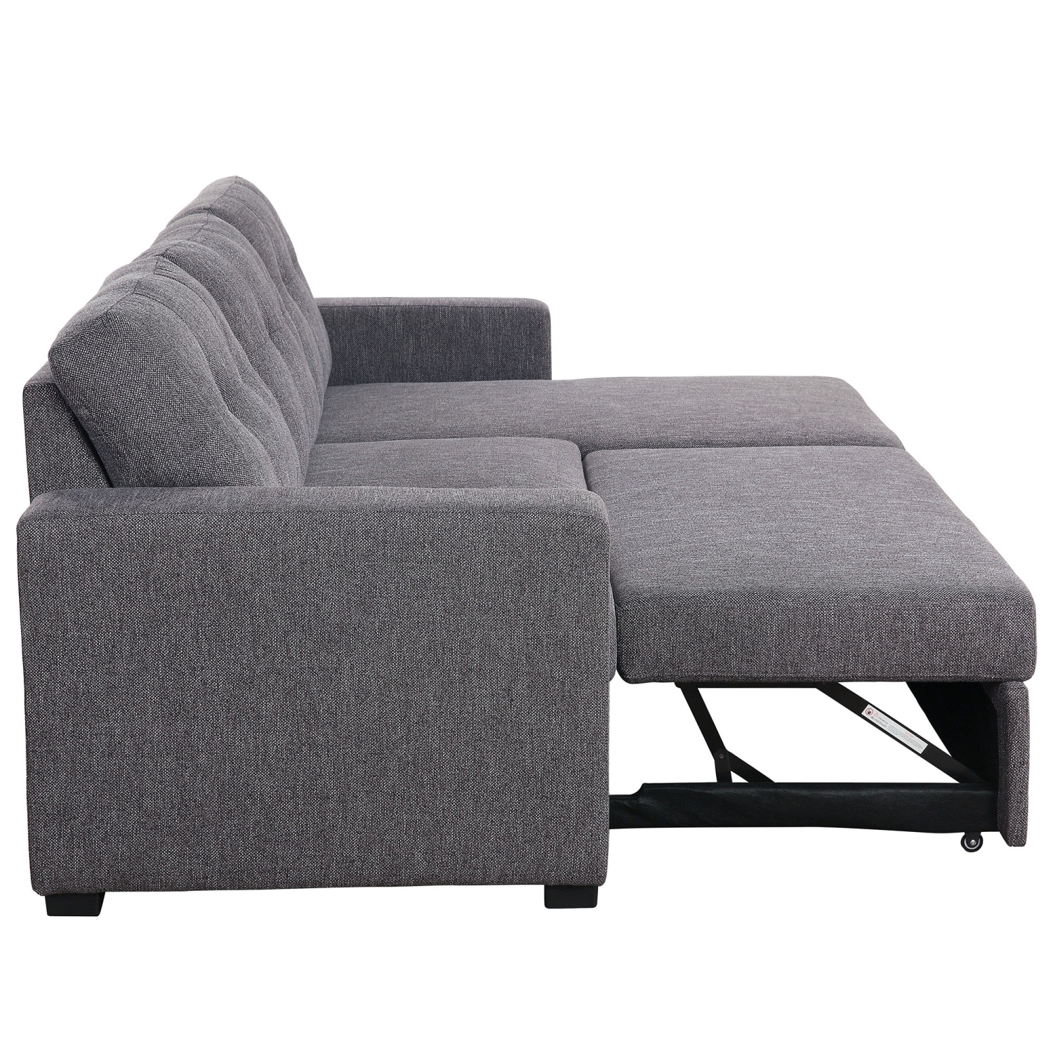 Canapé modulaire meubles VIVA Lifestyle avec LIT et RANGEMENT, 93.25 po - ANTHRACITE