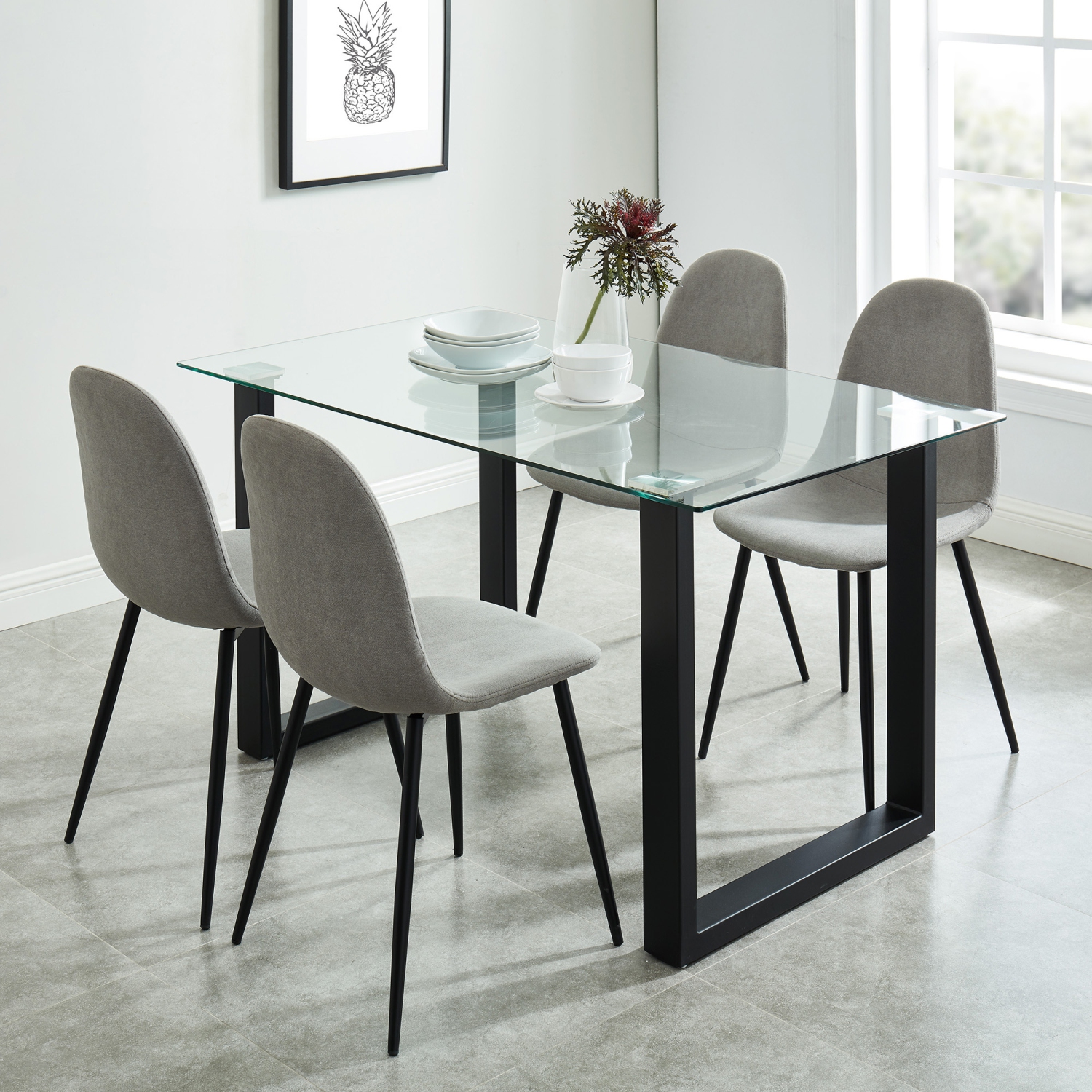 Viva Lifestyle Furiture RECTANGULAR DINING TABLE - BLACK