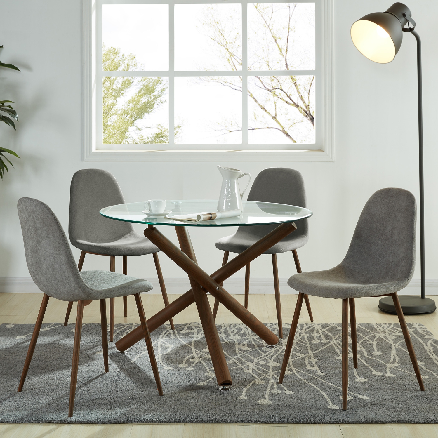 Viva Lifestyle Furiture ROUND DINING TABLE - WALNUT