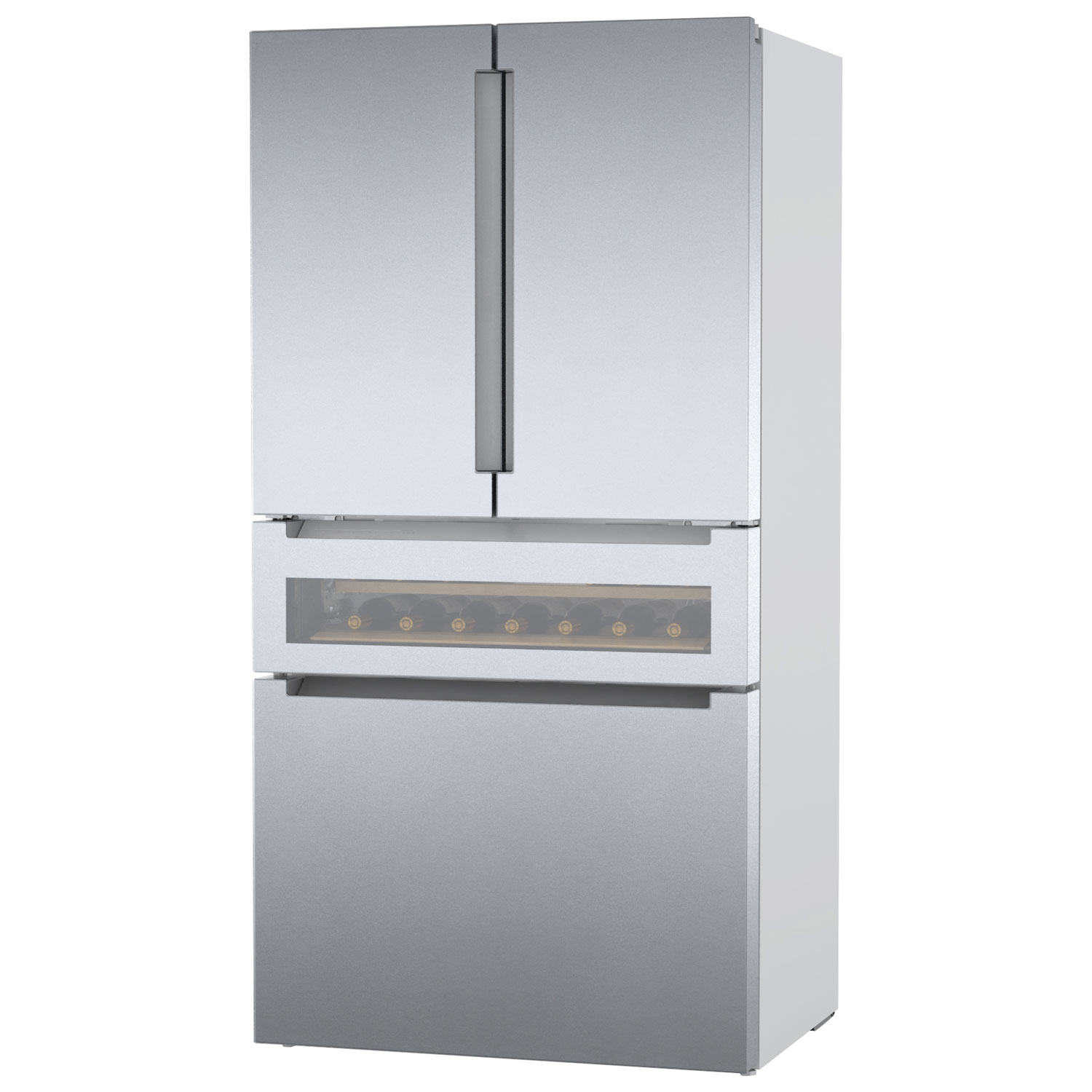 Réfrigérateur à deux portes 21,2 pi³ 36 po avec distributeur de glace de Bosch - Inox