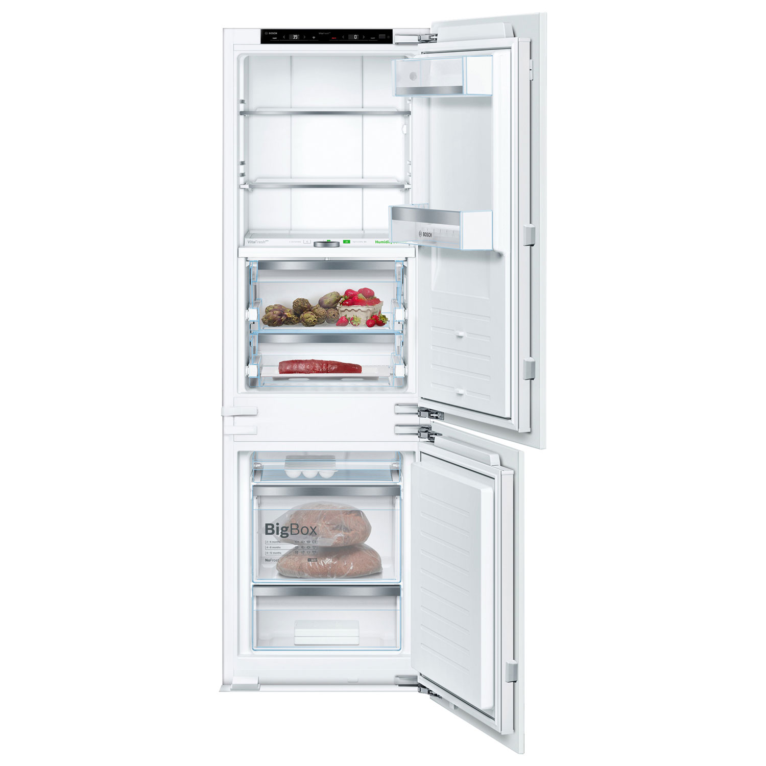 Bosch 24" 5.8 Cu. Ft. Bottom Freezer Refrigerator - Custom Panel