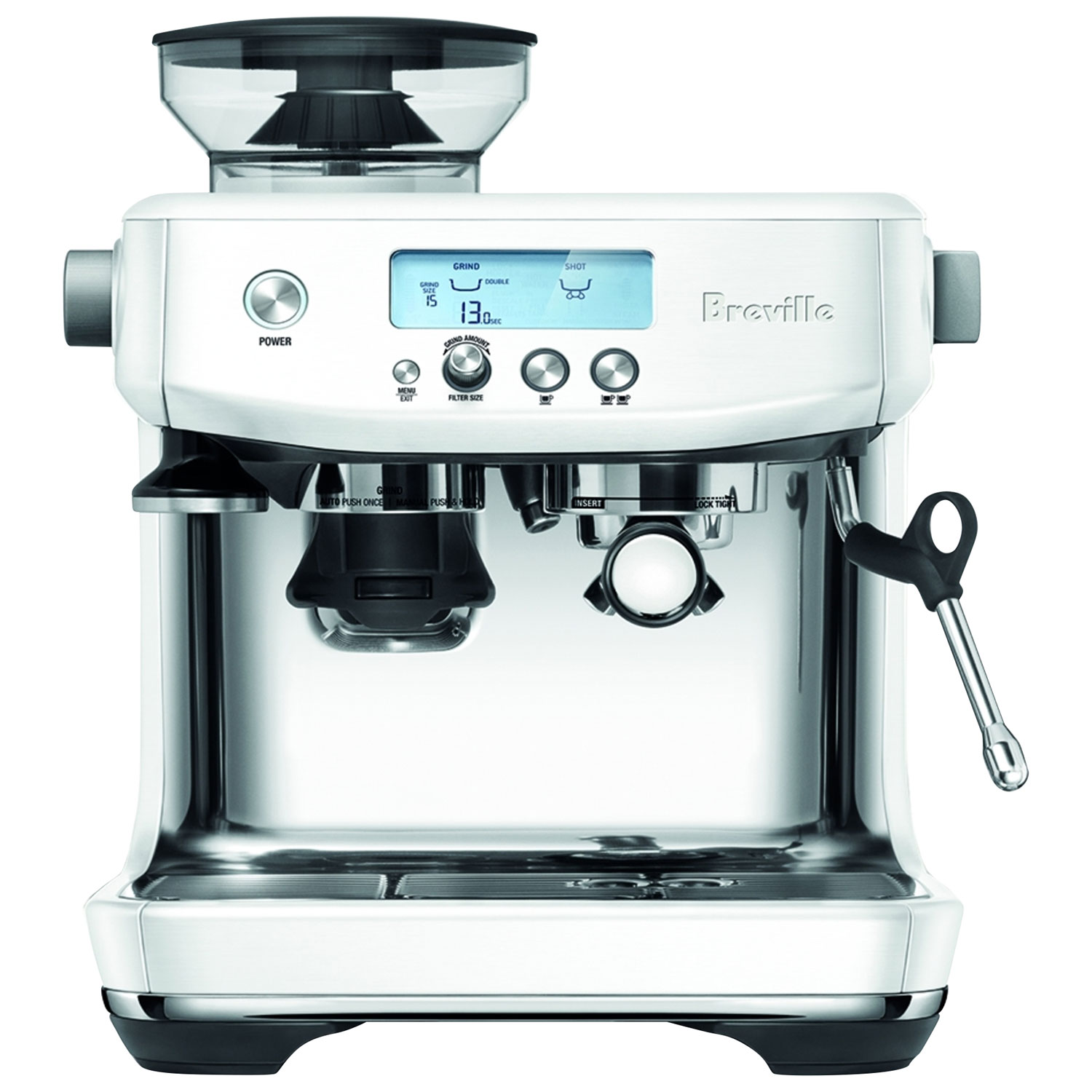 Breville Barista Pro Espresso Machine with Frother & Coffee Grinder - Sea Salt