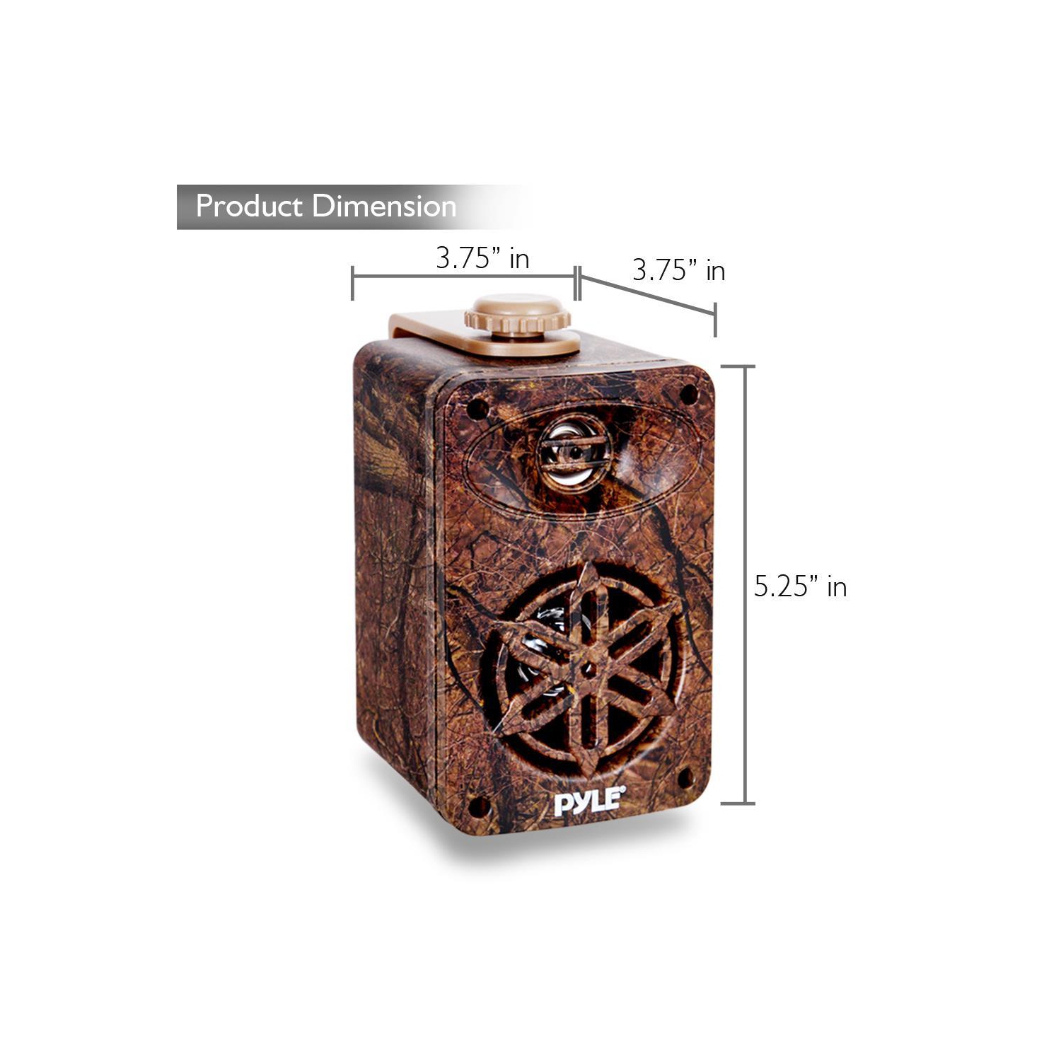 Pyle Pair of 3.5" Wall Home Speakers, 3-Way System - Camo