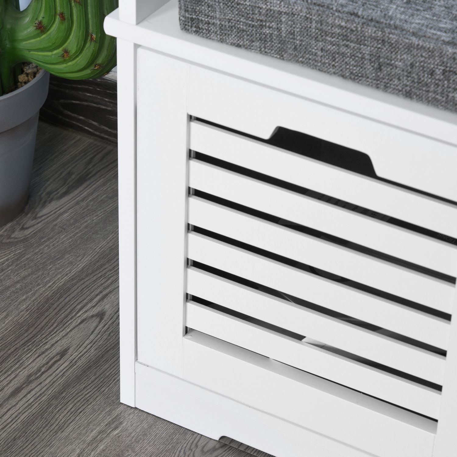 HOMCOM Shoe Bench, Entryway Bench with 3 Drawers and Padded Cushion for Living Room Entryway, White