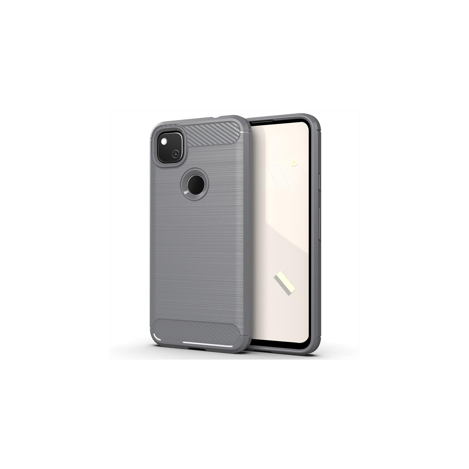 PANDACO Grey Brushed Metal Case for Google Pixel 4a