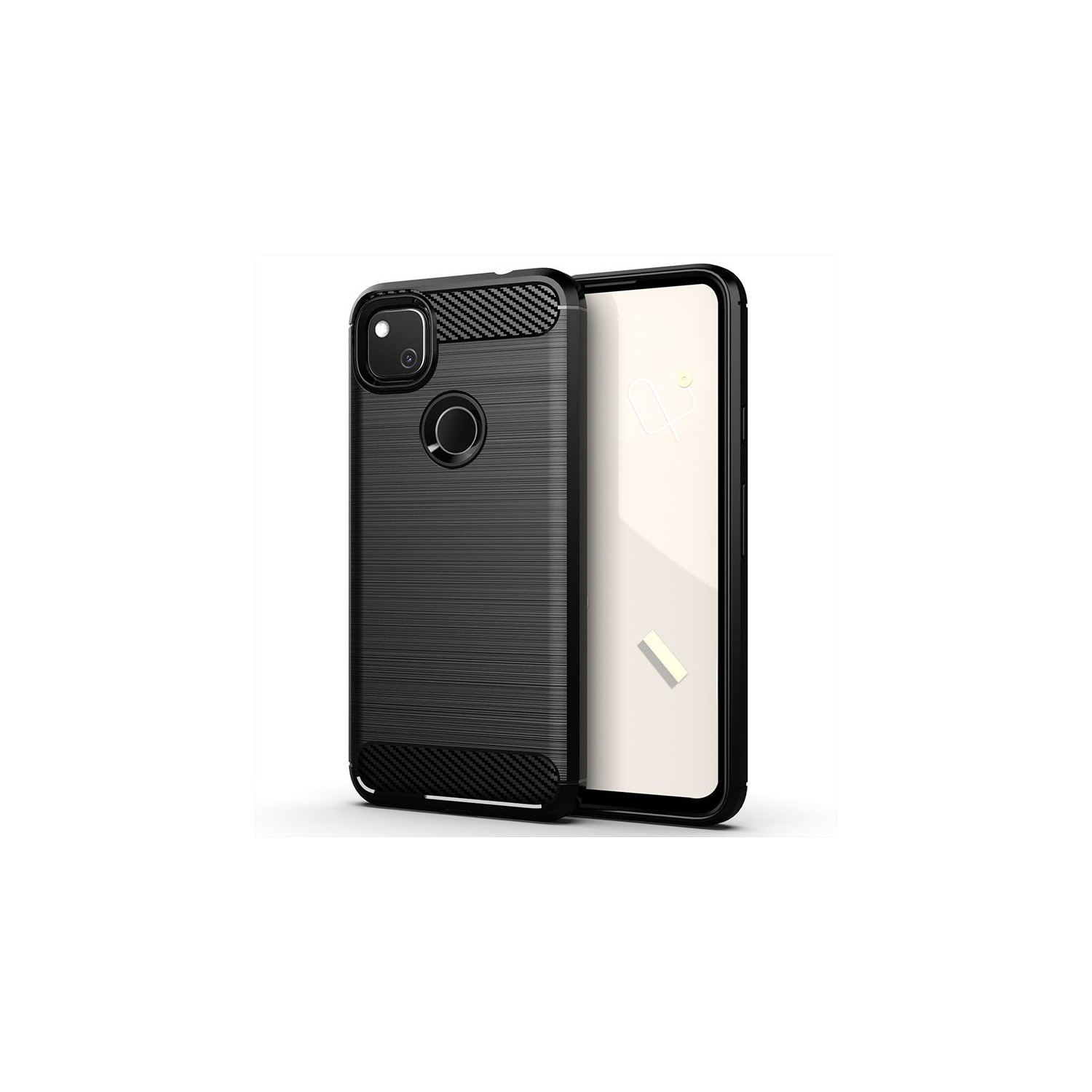 PANDACO Black Brushed Metal Case for Google Pixel 4a
