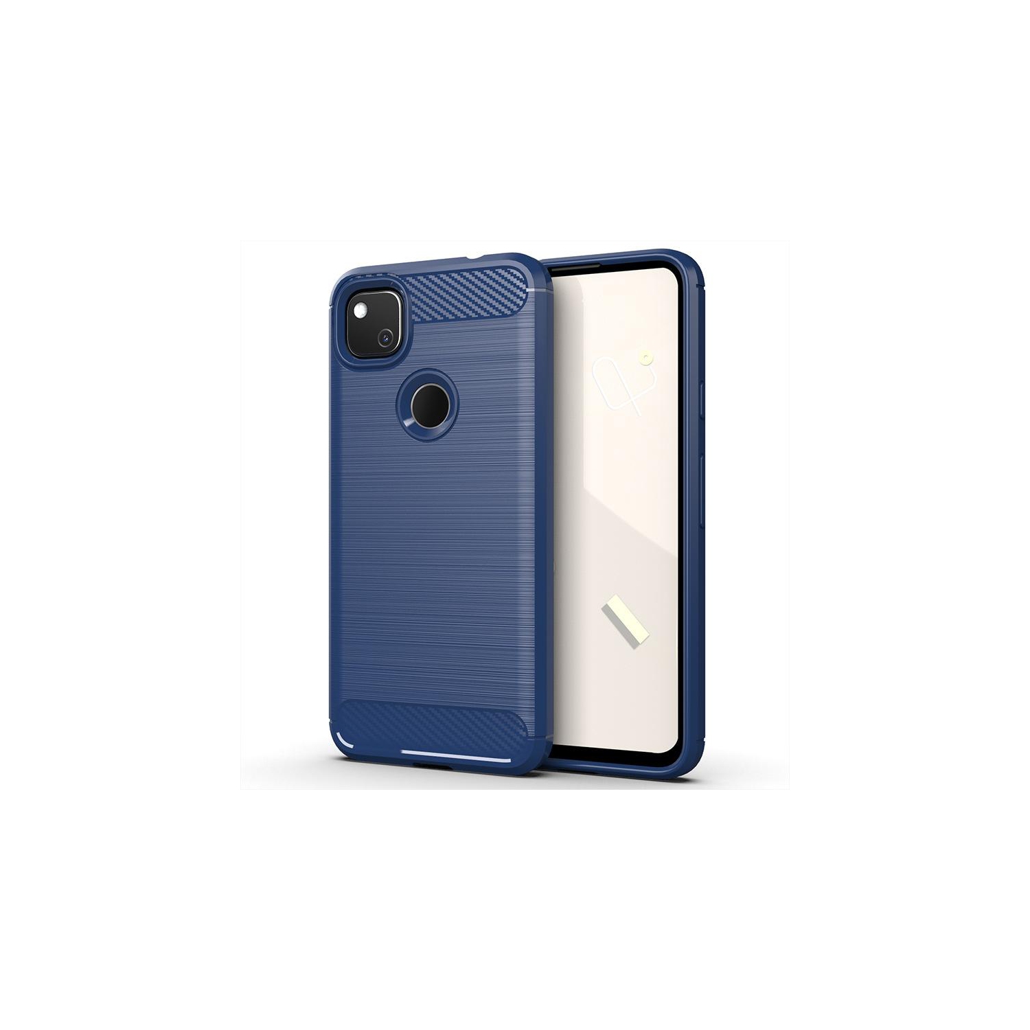 PANDACO Navy Brushed Metal Case for Google Pixel 4a