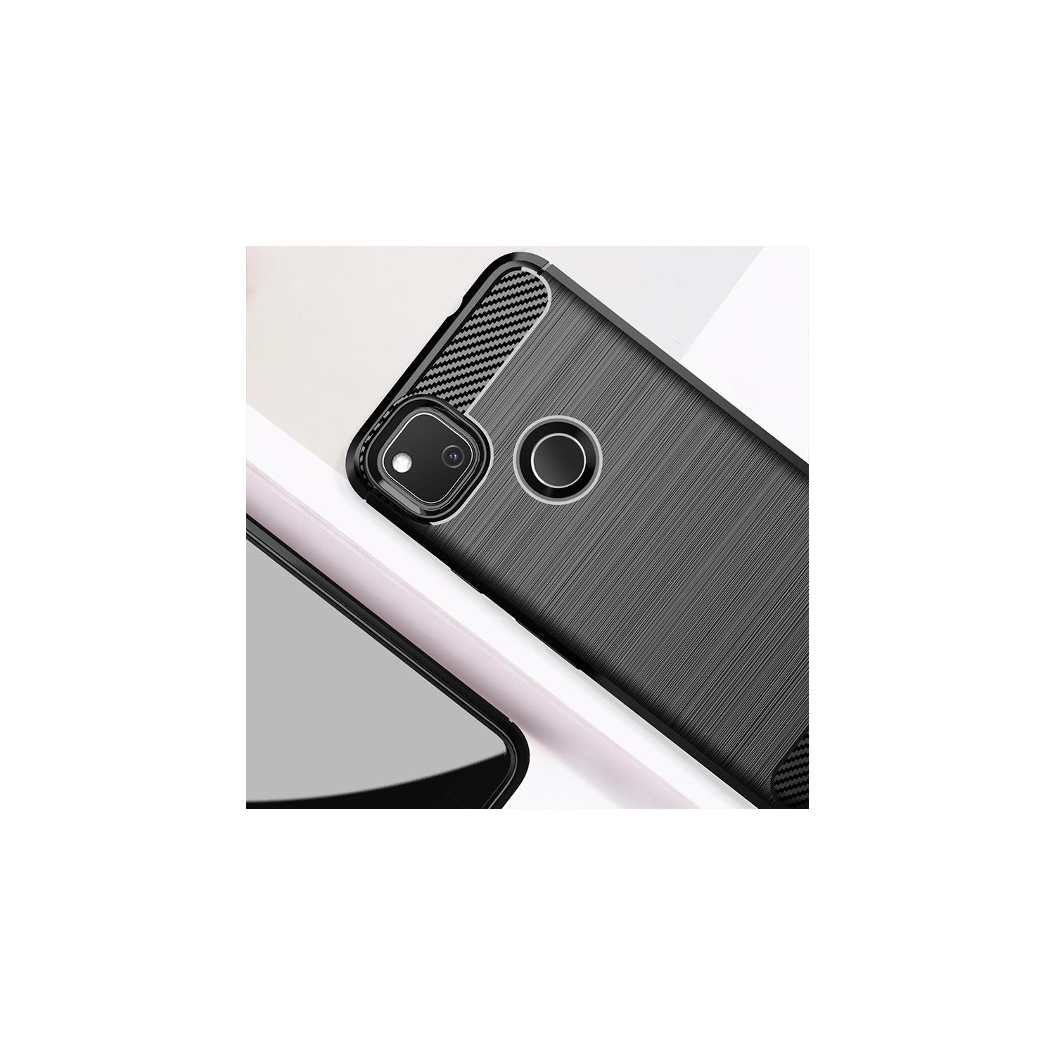 PANDACO Navy Brushed Metal Case for Google Pixel 4a
