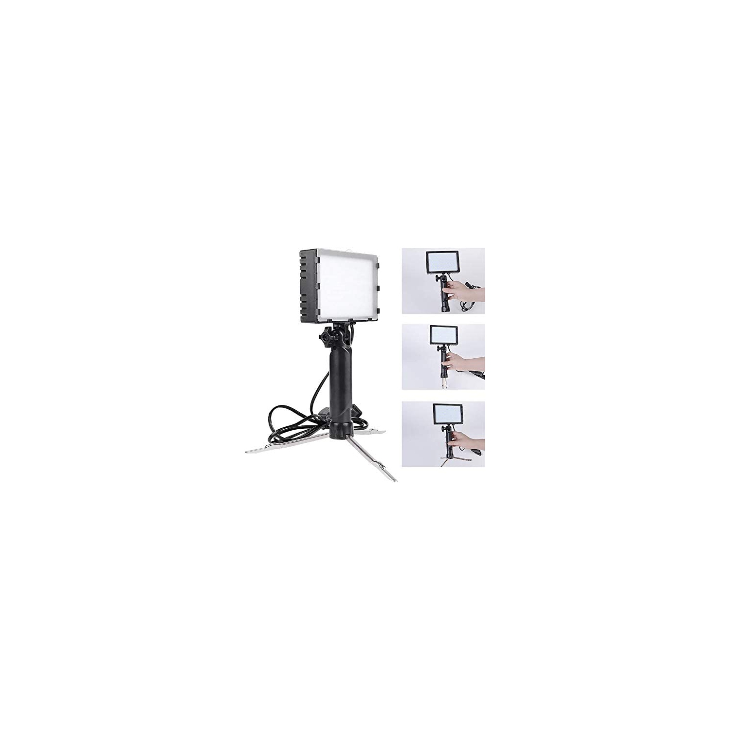 Vividder – Lampe de photo en continu DEL à 60 DEL pour photographie, 5500K, appareil photo portatif, pour Studio de table