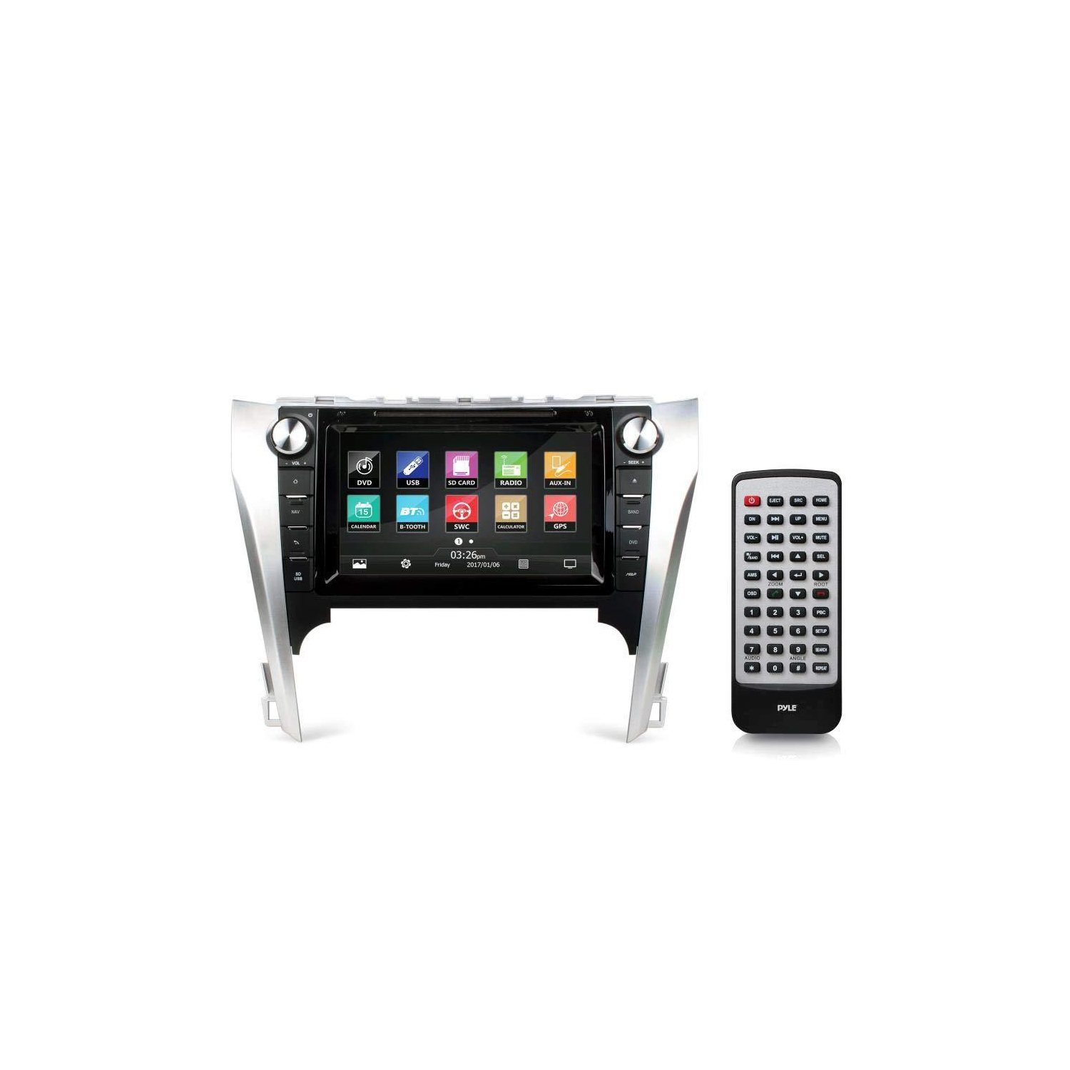 Pyle – récepteur stéréo Toyota Camry 2012, écran tactile HD 8 po, Bluetooth v2.0