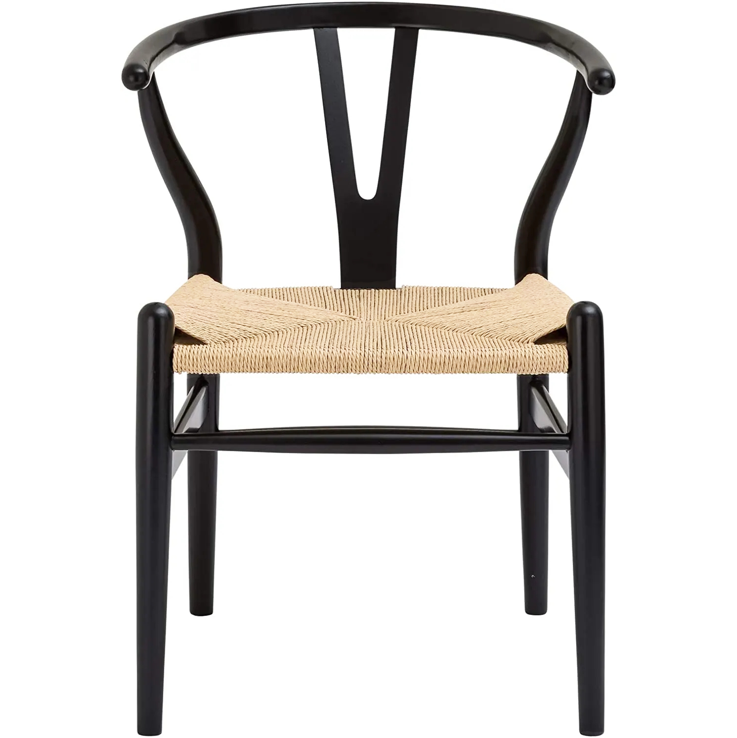 Nicer Furniture® Set of 2 Replica Hans Wegner Wishbone Chair in Black