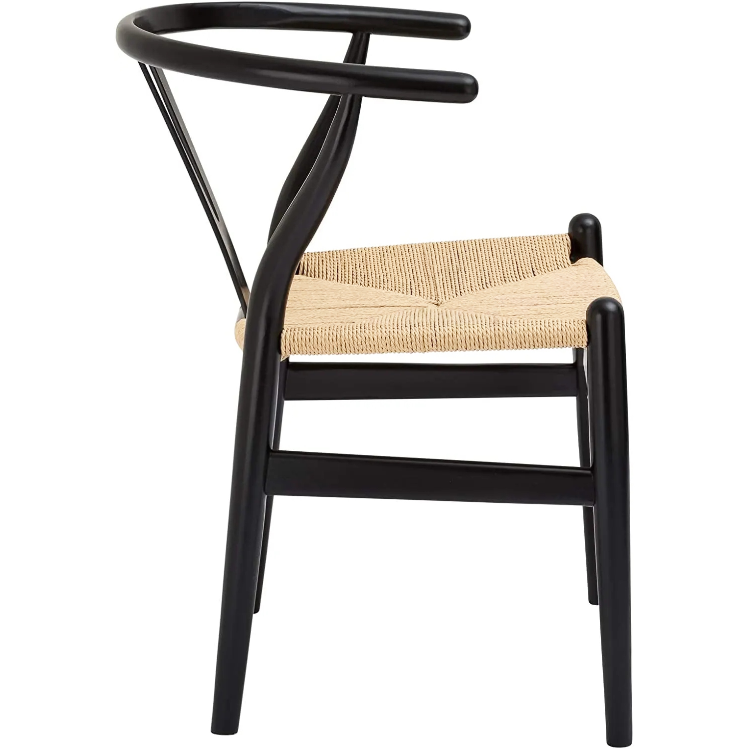 Nicer Furniture® Set of 2 Replica Hans Wegner Wishbone Chair in Black