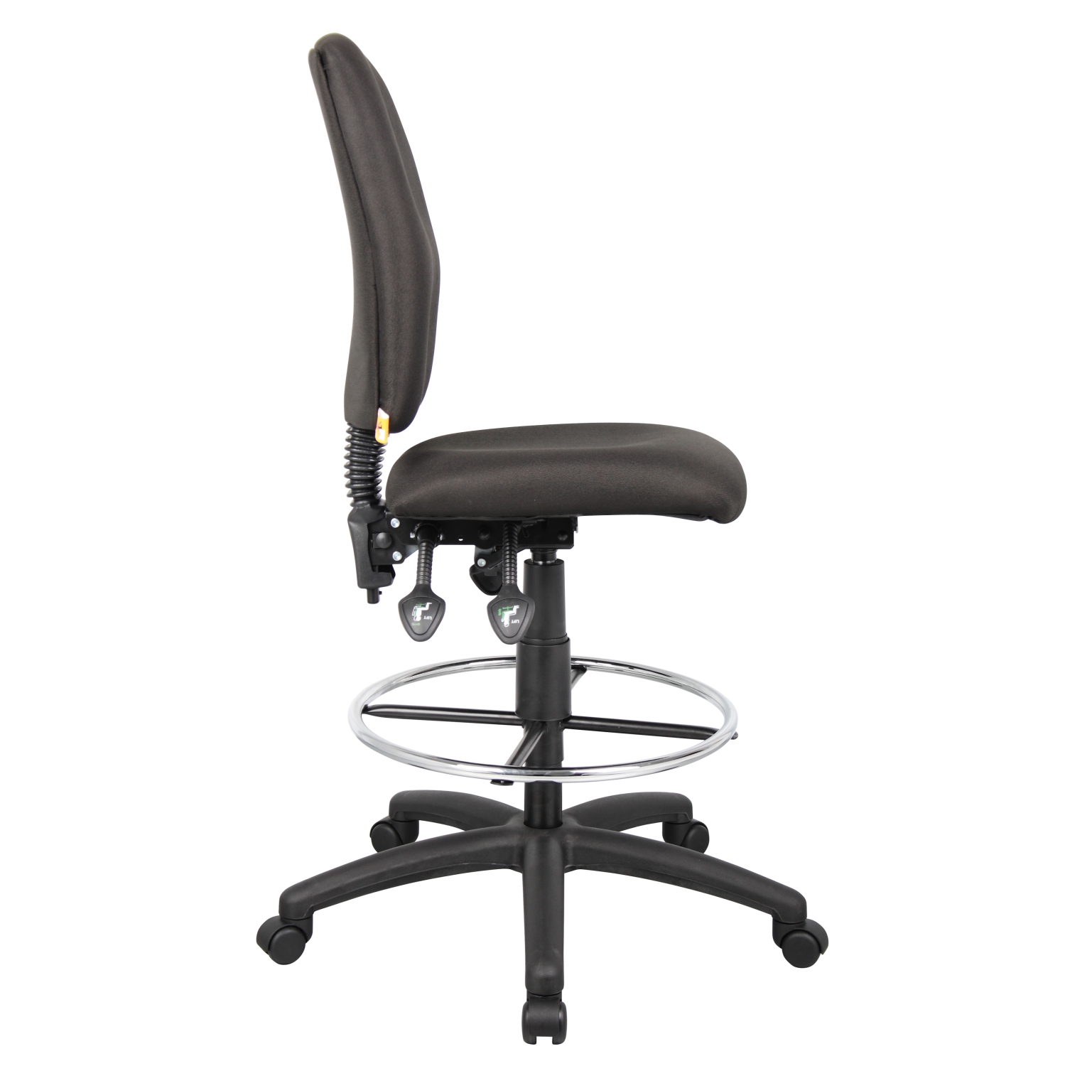 Nicer Furniture Multi-Function Task Drafting Chair, Fabric, Armless