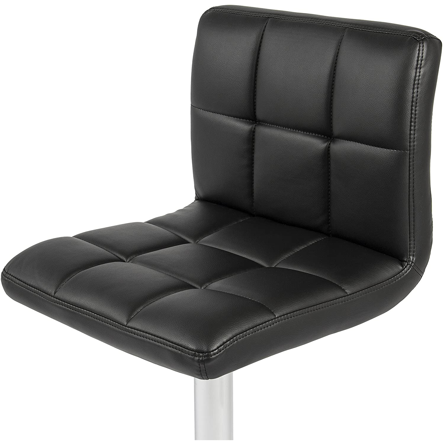 Meubles Hexagrid PU Nicer hauteur Tabouret réglable bar en noir - ensemble de 2