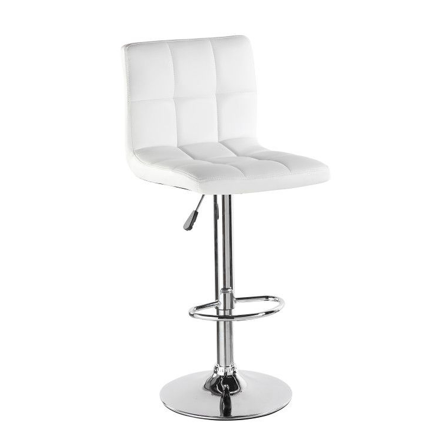 Meubles Hexagrid PU Nicer hauteur Tabouret réglable bar en blanc - ensemble de 2
