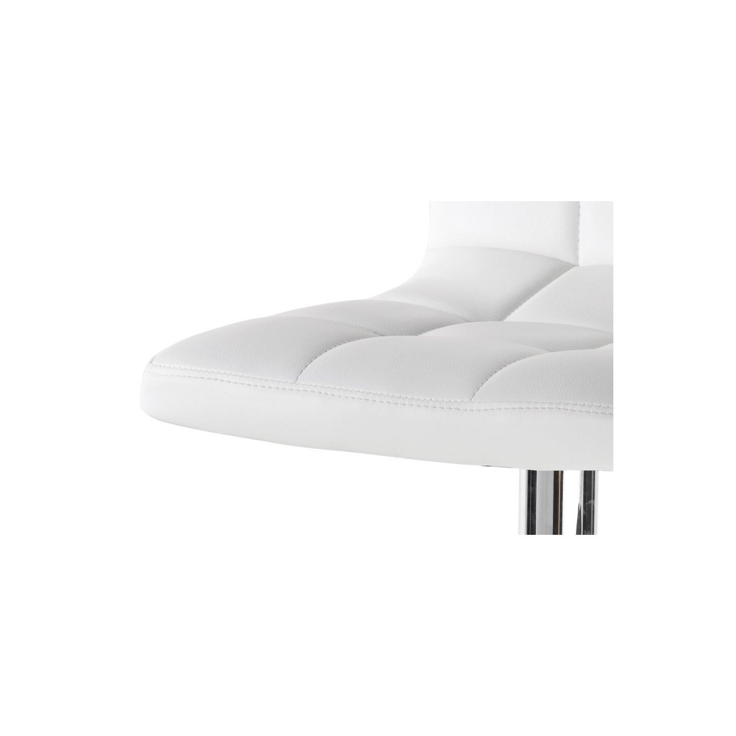 Meubles Hexagrid PU Nicer hauteur Tabouret réglable bar en blanc - ensemble de 2