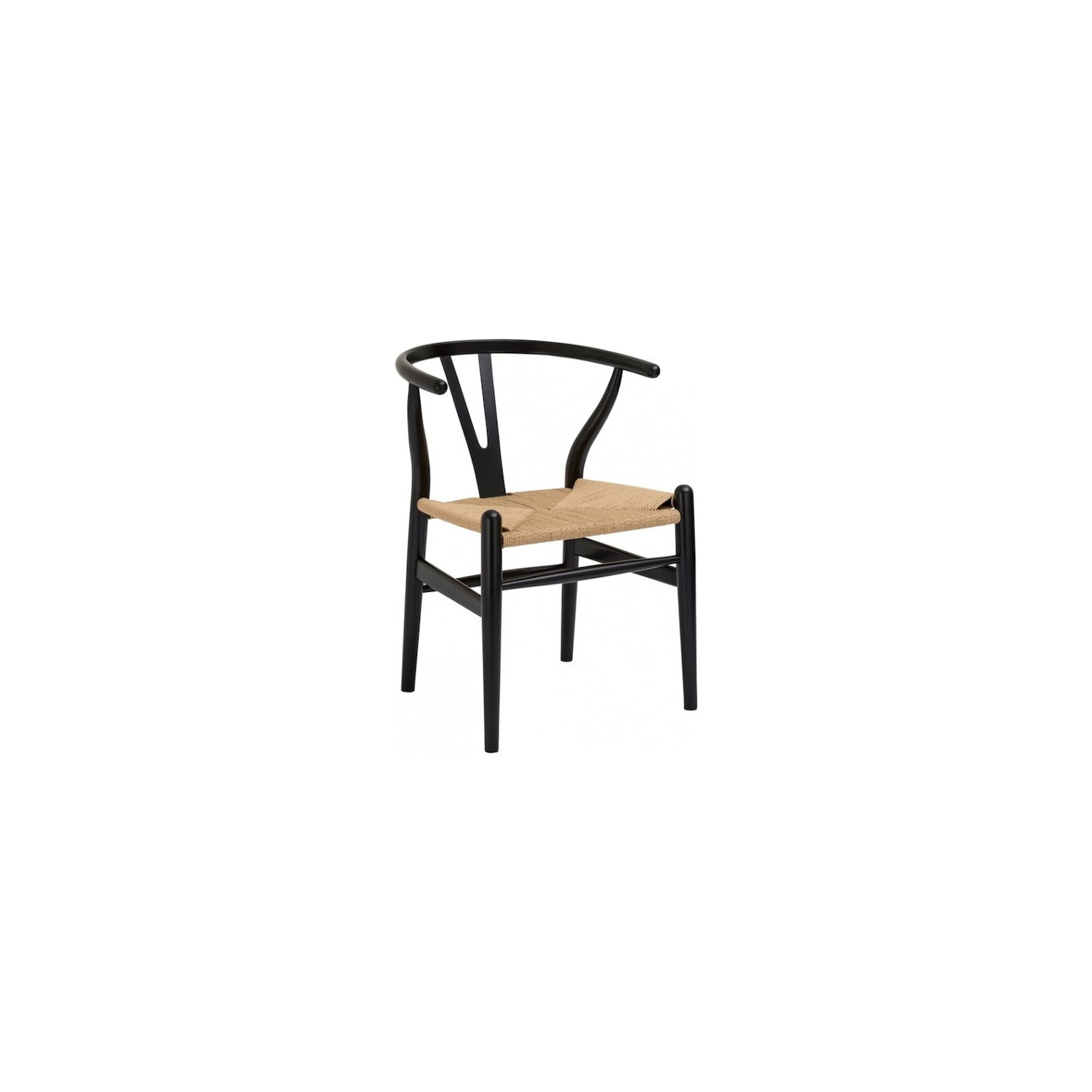 Nicer Furniture® Set of 1 Replica Hans Wegner Wishbone Chair in Black
