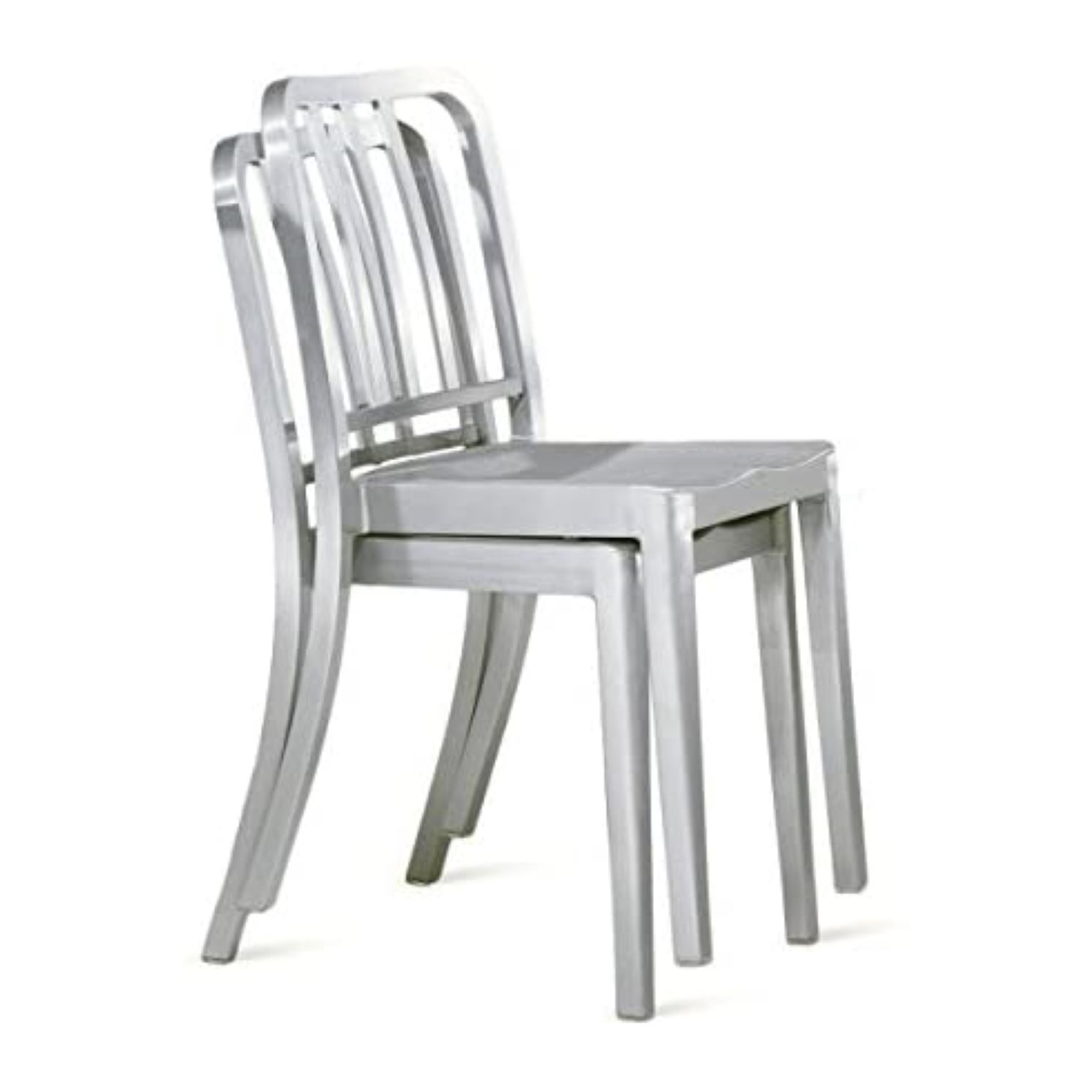 1-Brushed Anodized Aluminum Cafe Chair