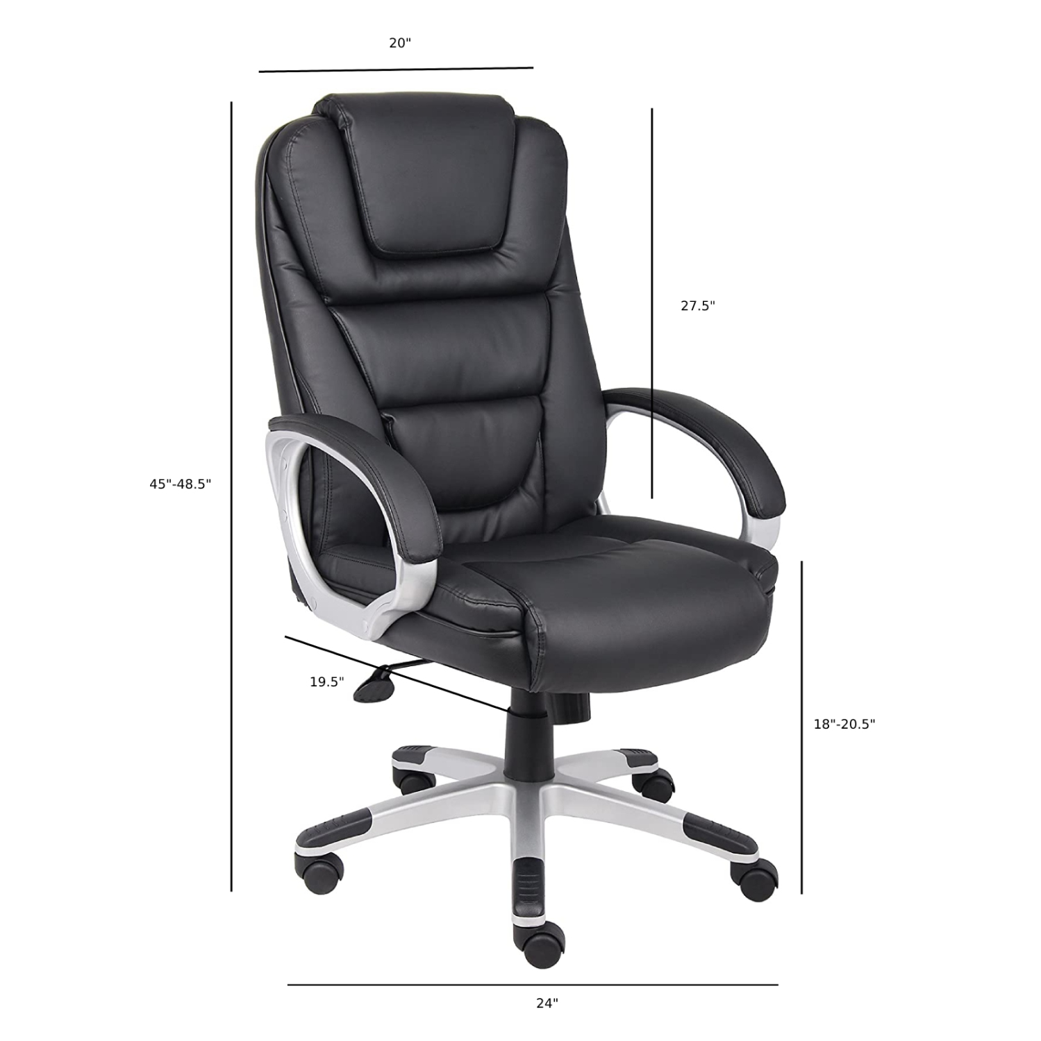 High Back PU Leather Executive Chair Office Ergonomic Task Chair