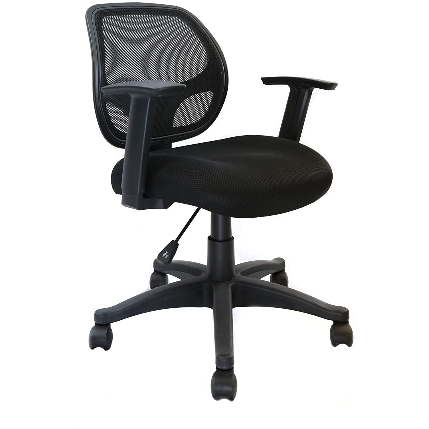 Nicer Furniture® Mid-Back Black Mesh Computer Desk Chair with Adjustable Arms