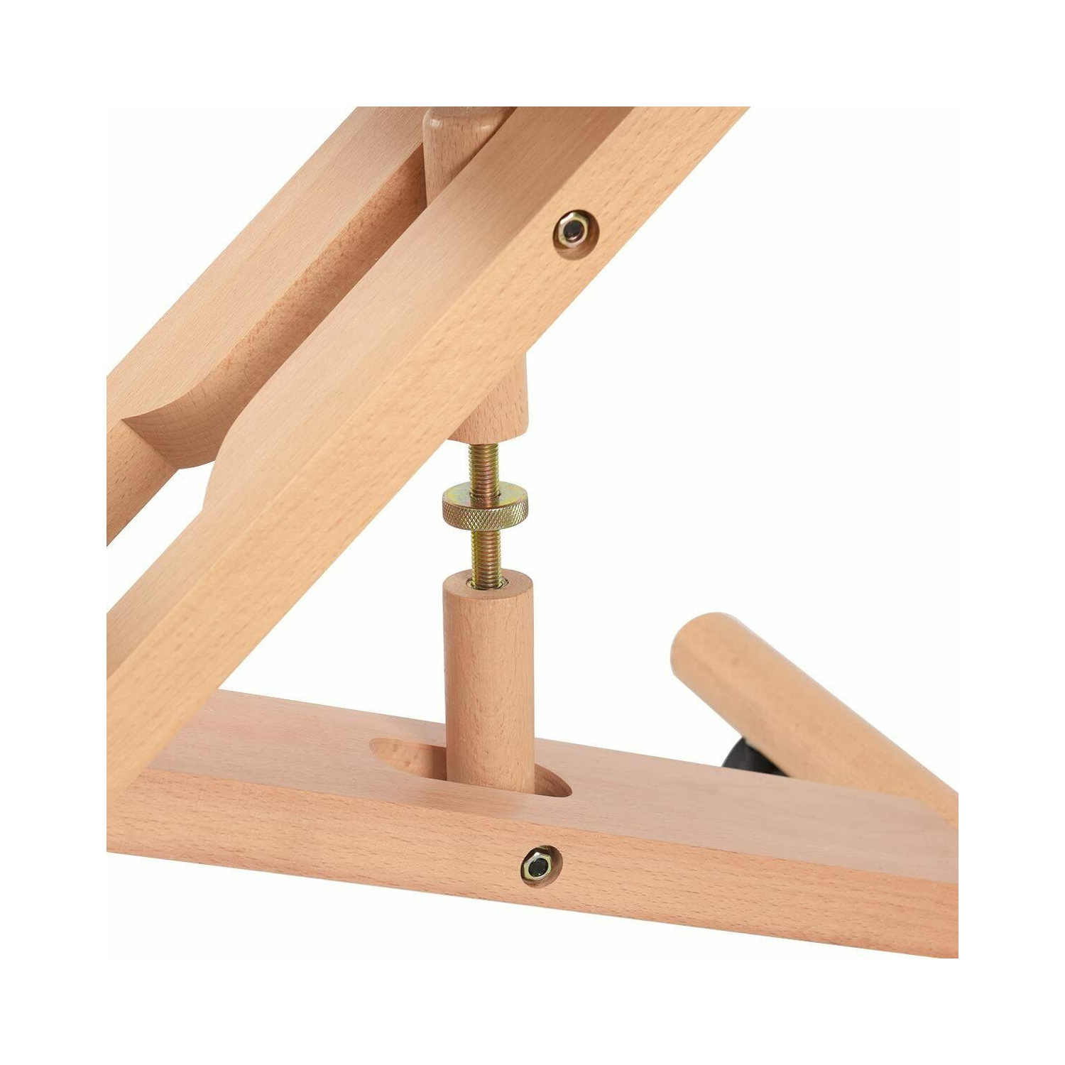 Nicer Furniture Kneeling Chair with Memory Foam Natural Wooden Frame Gray Fabric