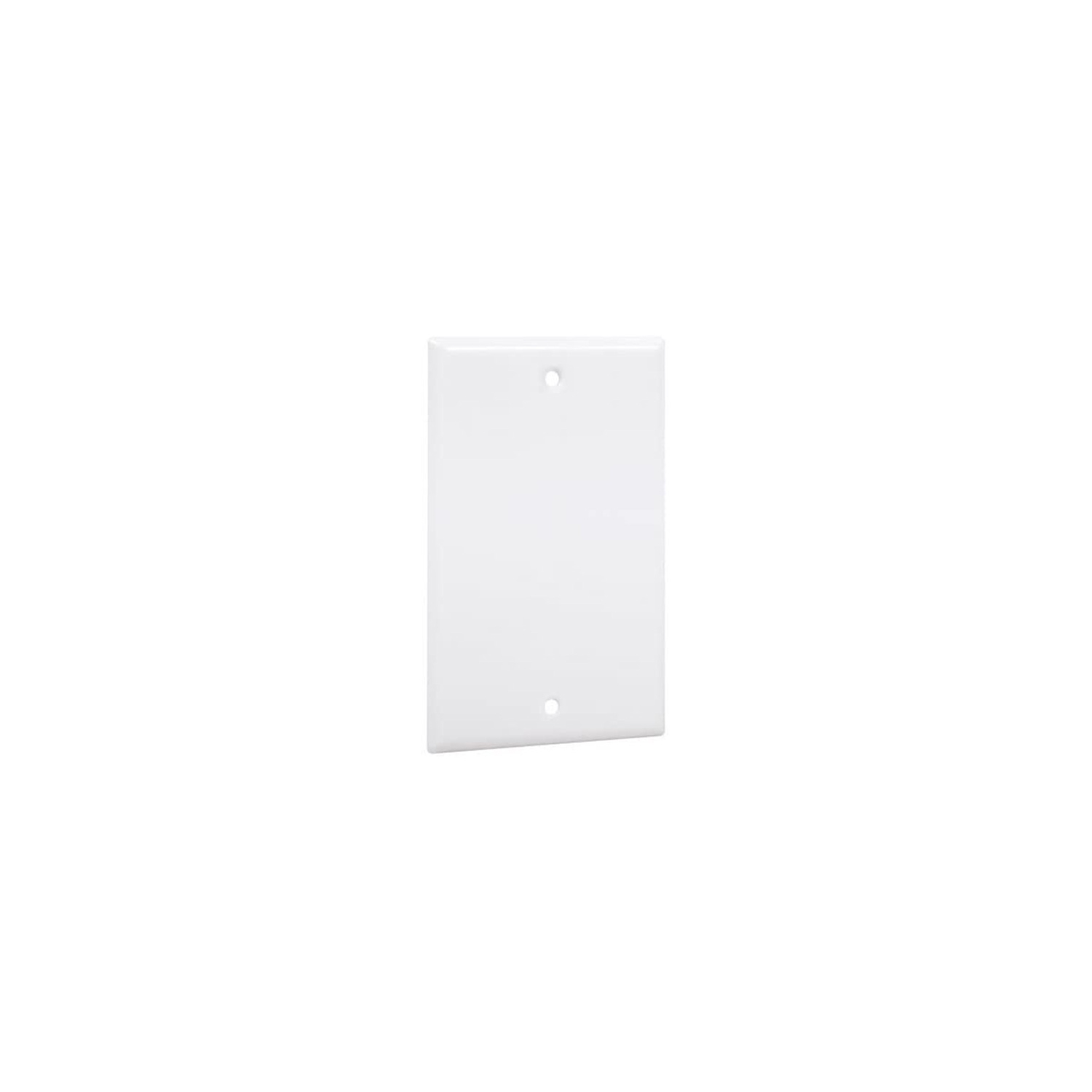 axGear Plaque murale blanc simple blanc sans couvercle de sortie de l'appareil Plaque frontale estampée