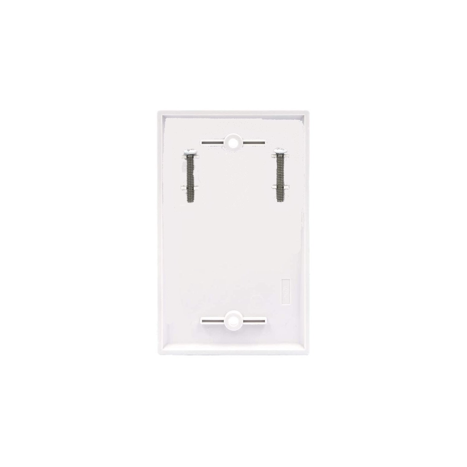 axGear Plaque murale blanc simple blanc sans couvercle de sortie de l'appareil Plaque frontale estampée