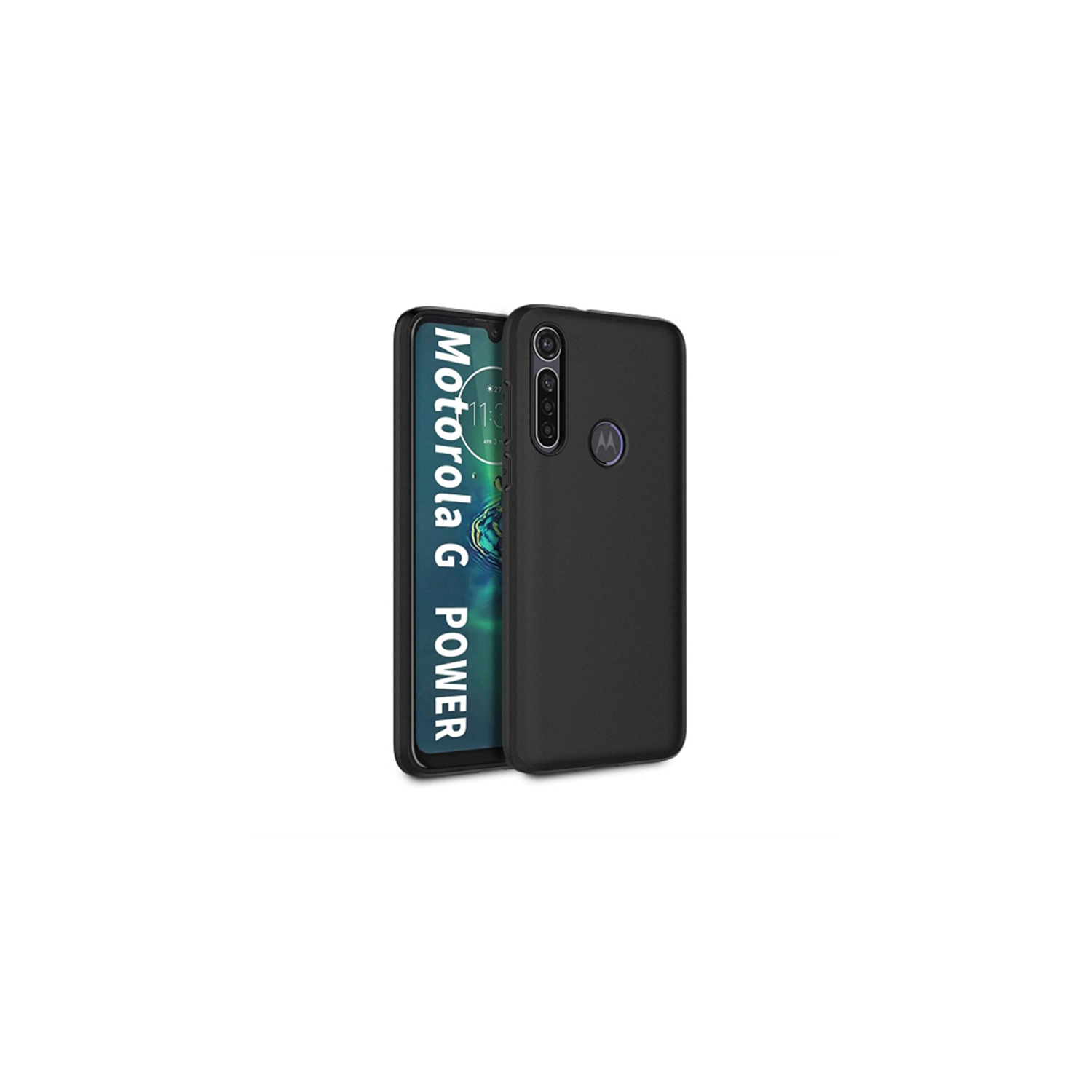 【CSmart】 Ultra Thin Soft TPU Silicone Jelly Bumper Back Cover Case for Motorola Moto G Power 2020, Black