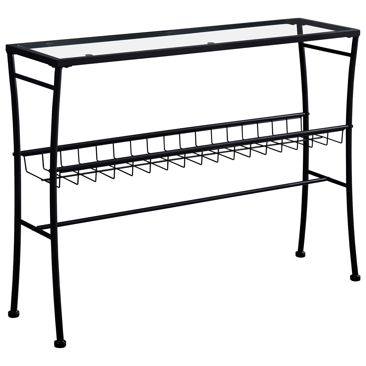 Monarch Modern Rectangular Hall Console Table - Black