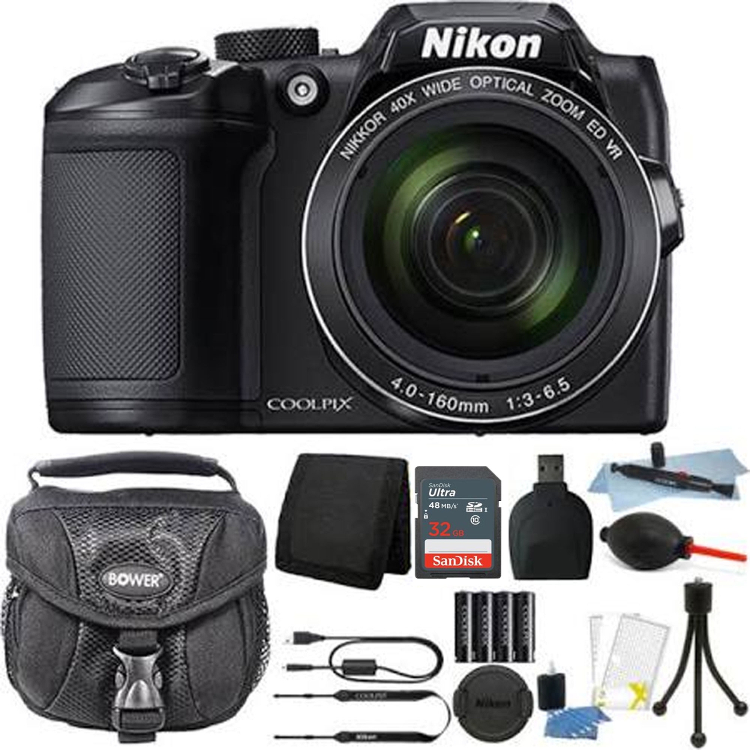Nikon Coolpix B500 16MP Point and Shoot Camera with 32GB Accessory Bundle - US Version w/ Seller Warranty