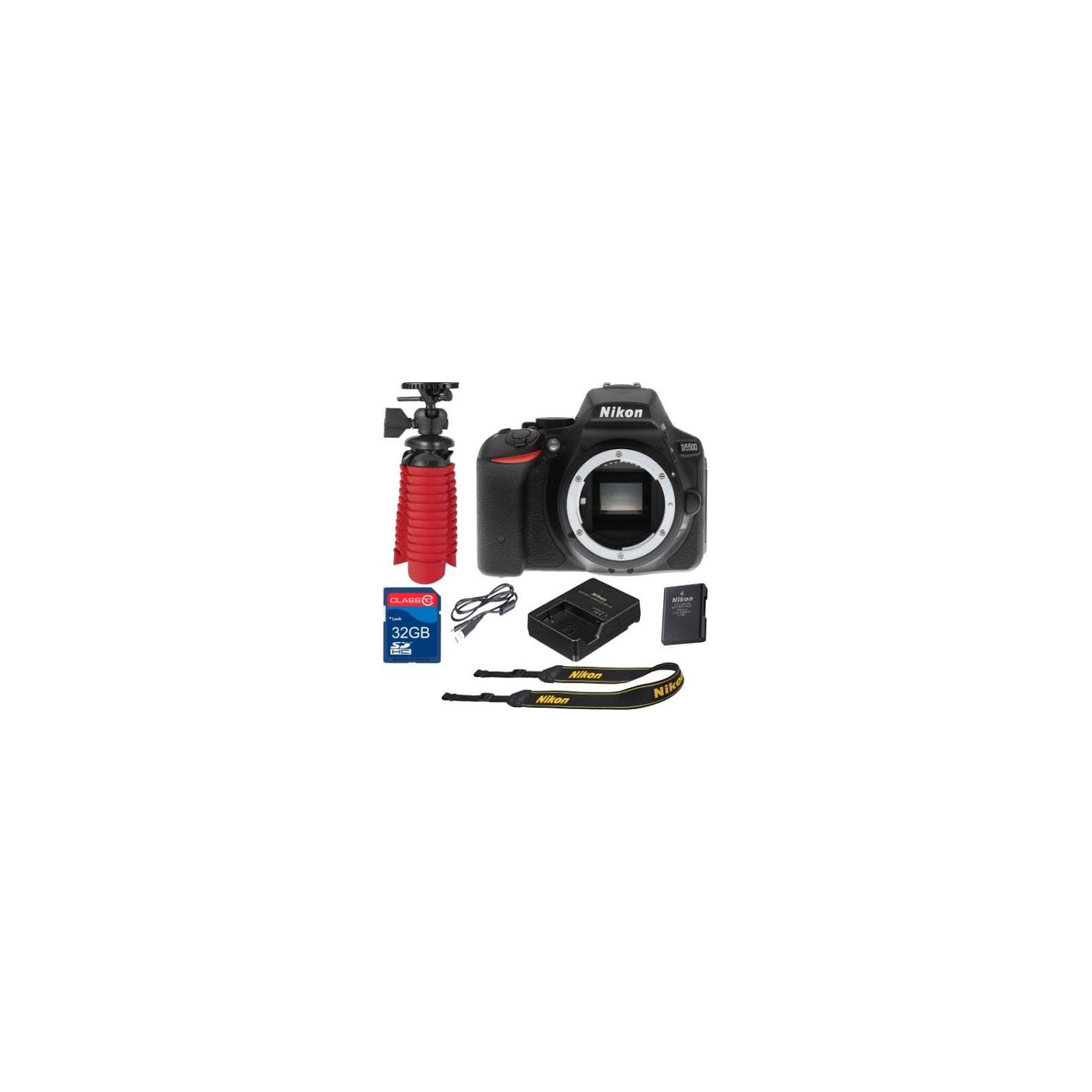 Nikon D5500 Dslr Camera(Body Only) + Tripod + 32GB MC Kit - US Version w/ Seller Warranty